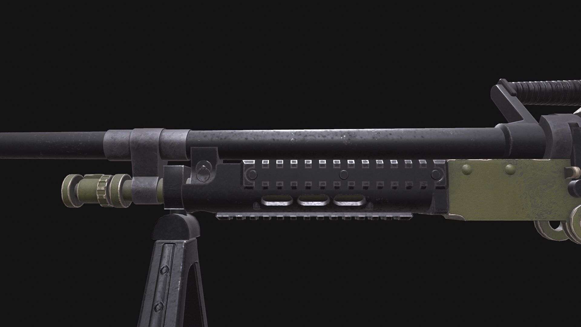 KSP 58 Machine Gun Low-poly PBR Low-poly 3D model_21