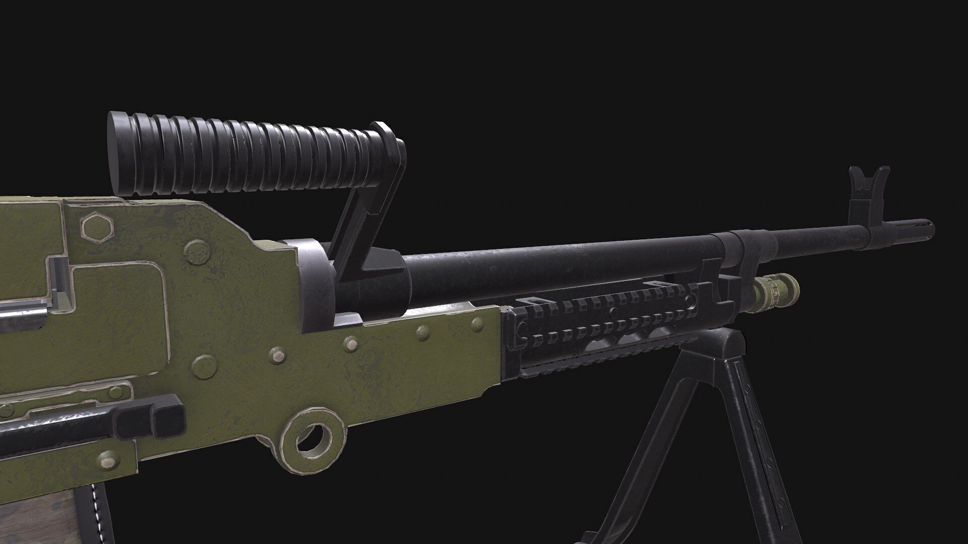 KSP 58 Machine Gun Low-poly PBR Low-poly 3D model_19