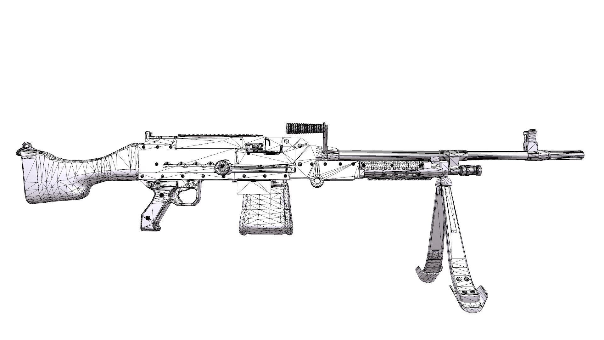 KSP 58 Machine Gun Low-poly PBR Low-poly 3D model_28