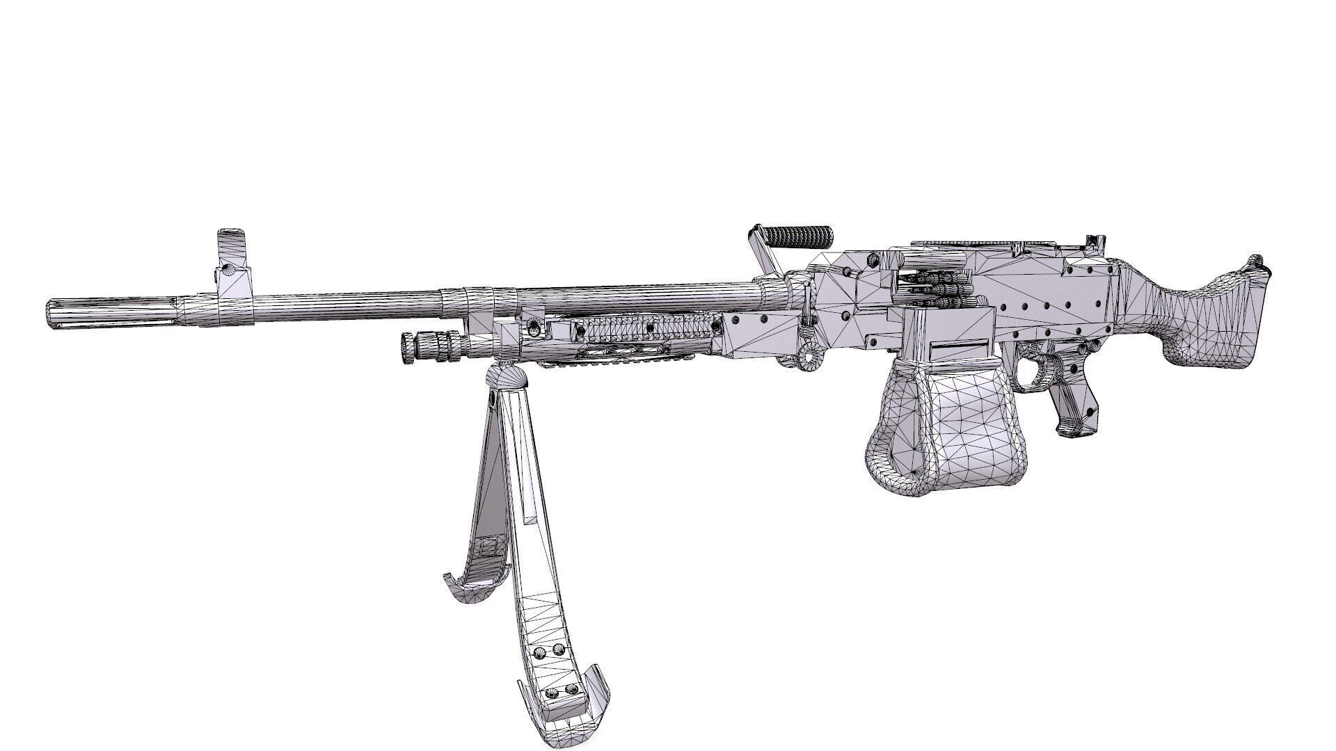 KSP 58 Machine Gun Low-poly PBR Low-poly 3D model_27