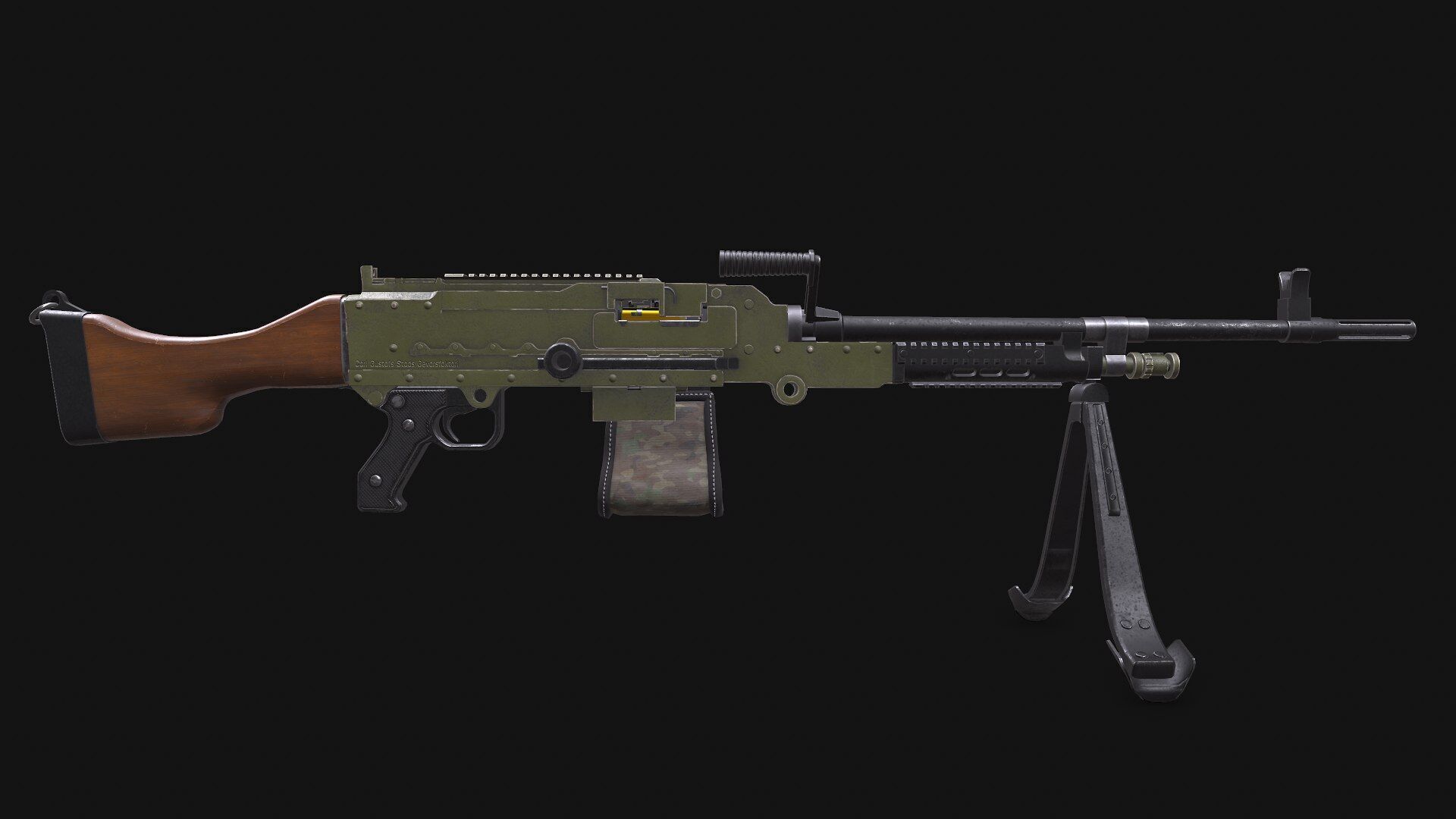 KSP 58 Machine Gun Low-poly PBR Low-poly 3D model_11