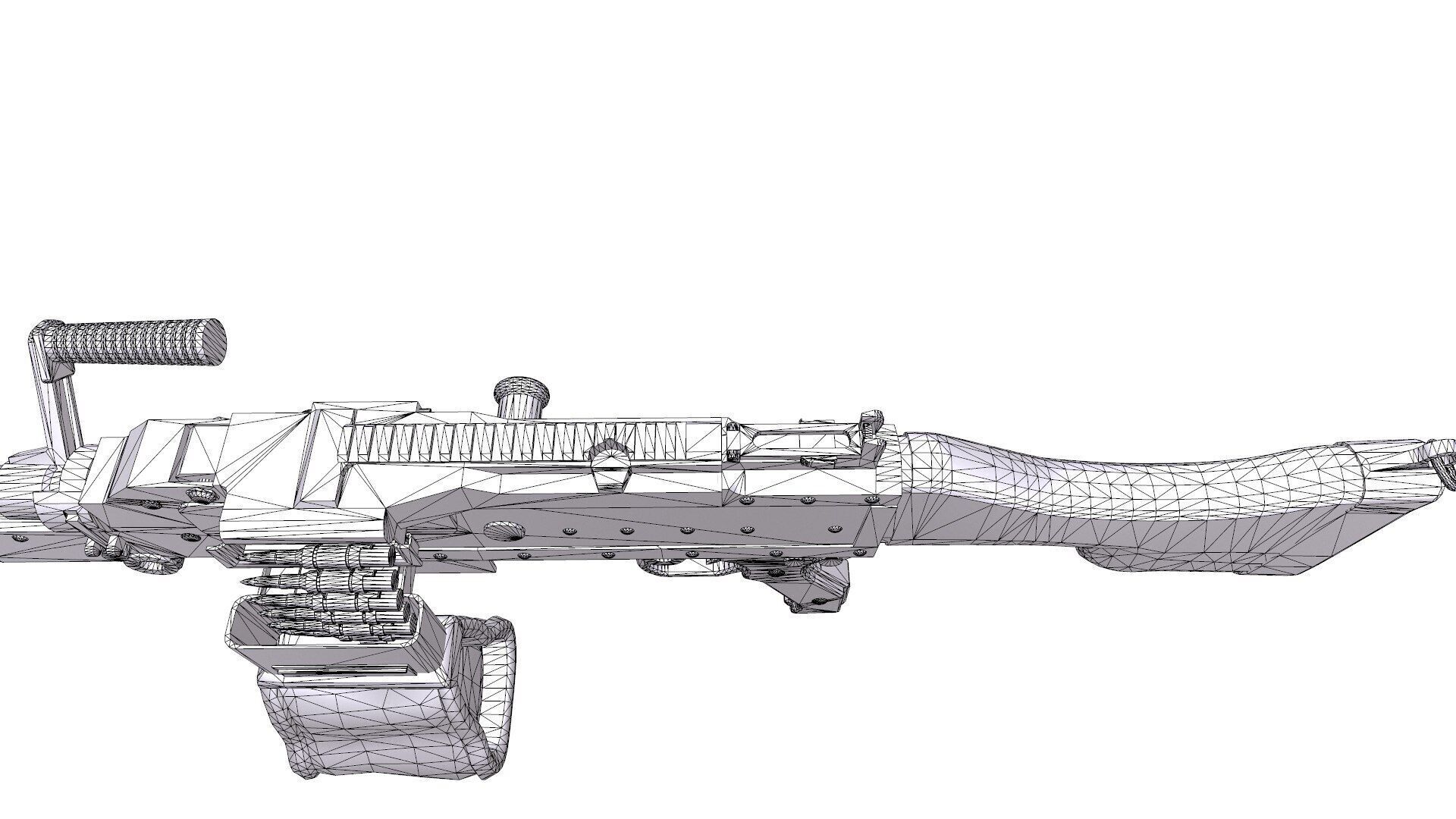 KSP 58 Machine Gun Low-poly PBR Low-poly 3D model_31