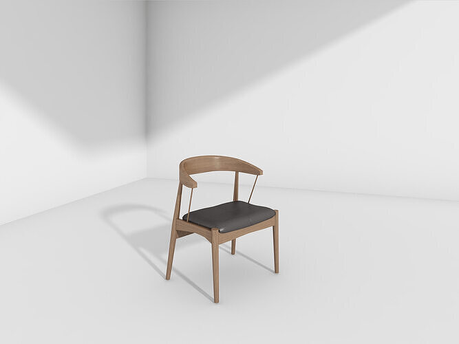Wooden chair 3D print model