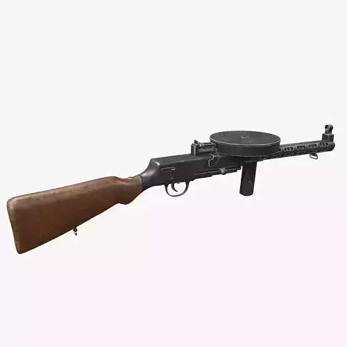 Degtyaryov PPD-30 Submachine Gun Low-poly PBR