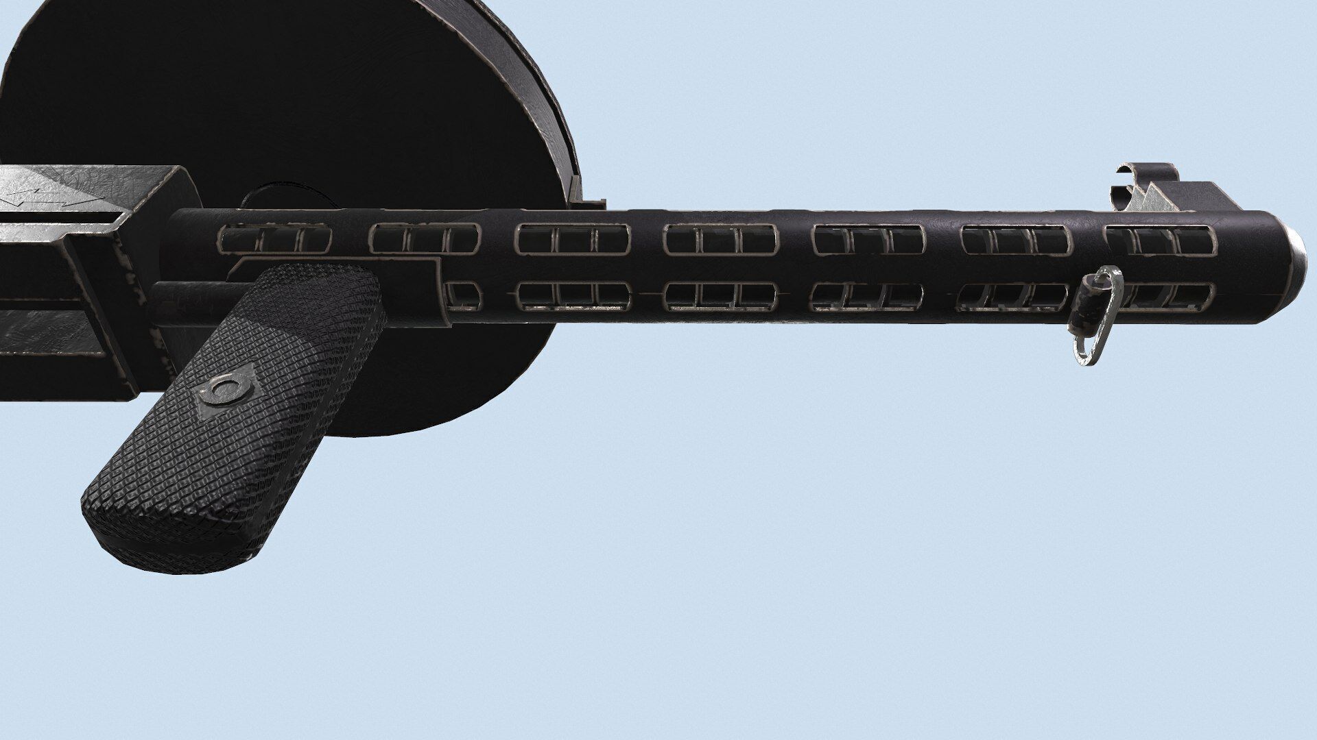 Degtyaryov PPD-30 Submachine Gun Low-poly PBR Low-poly 3D model_16