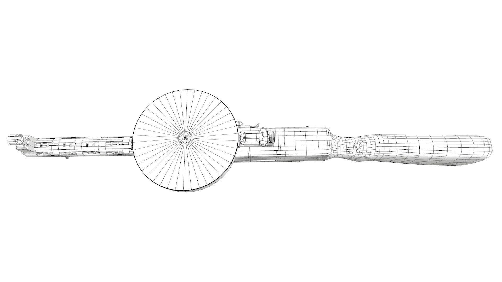 Degtyaryov PPD-30 Submachine Gun Low-poly PBR Low-poly 3D model_27