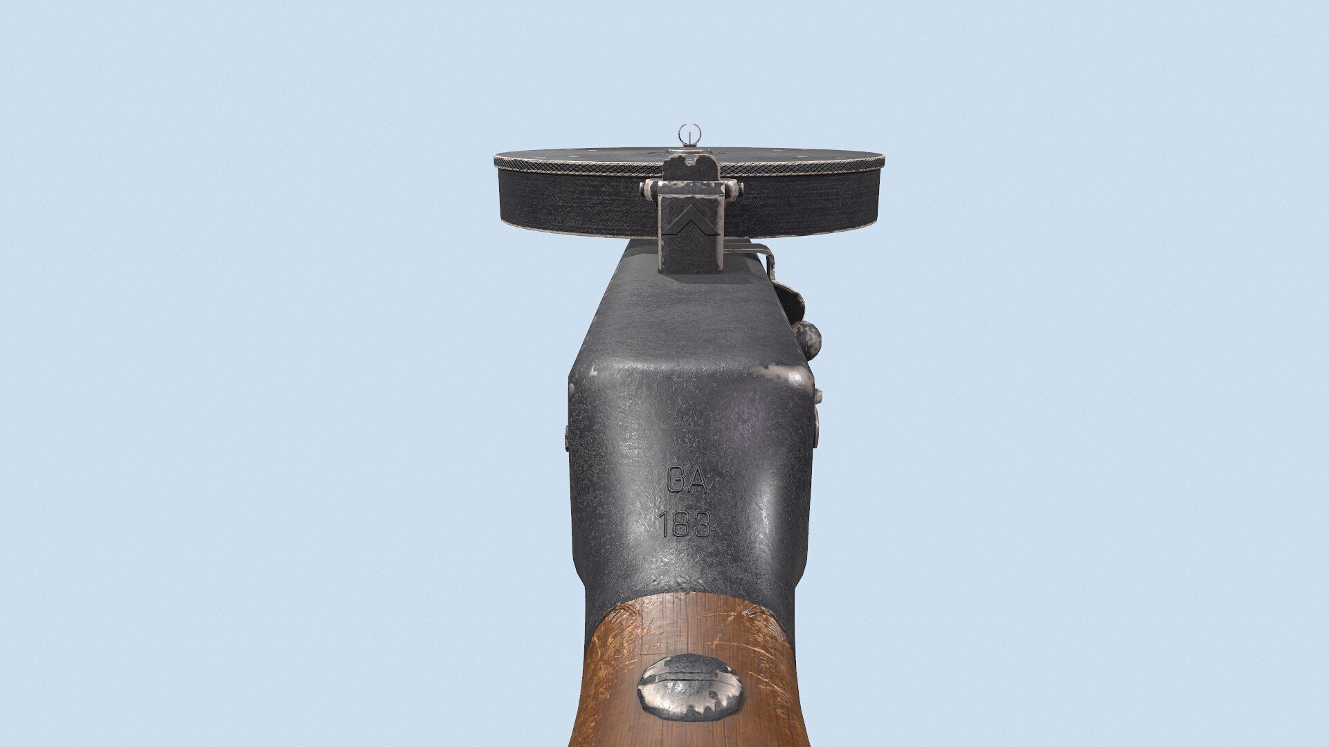 Degtyaryov PPD-30 Submachine Gun Low-poly PBR Low-poly 3D model_17