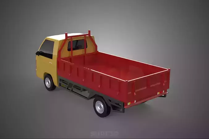 DROP SIDE LOAD BED DUMP BODY GATE DOOR PICKUP TRUCK WIDE DECK 3D model