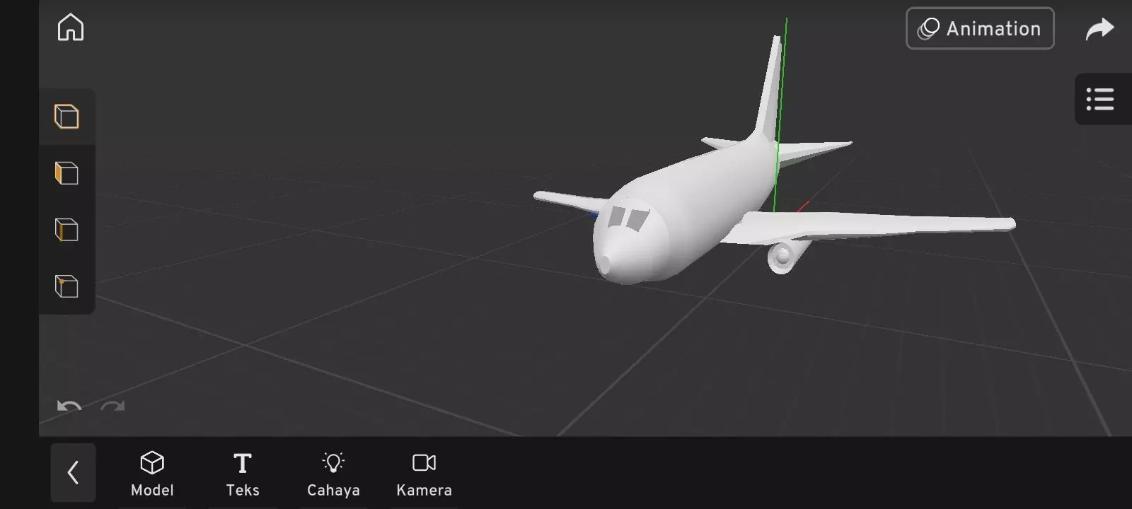 B737 200 low poly  Low-poly 3D model_0
