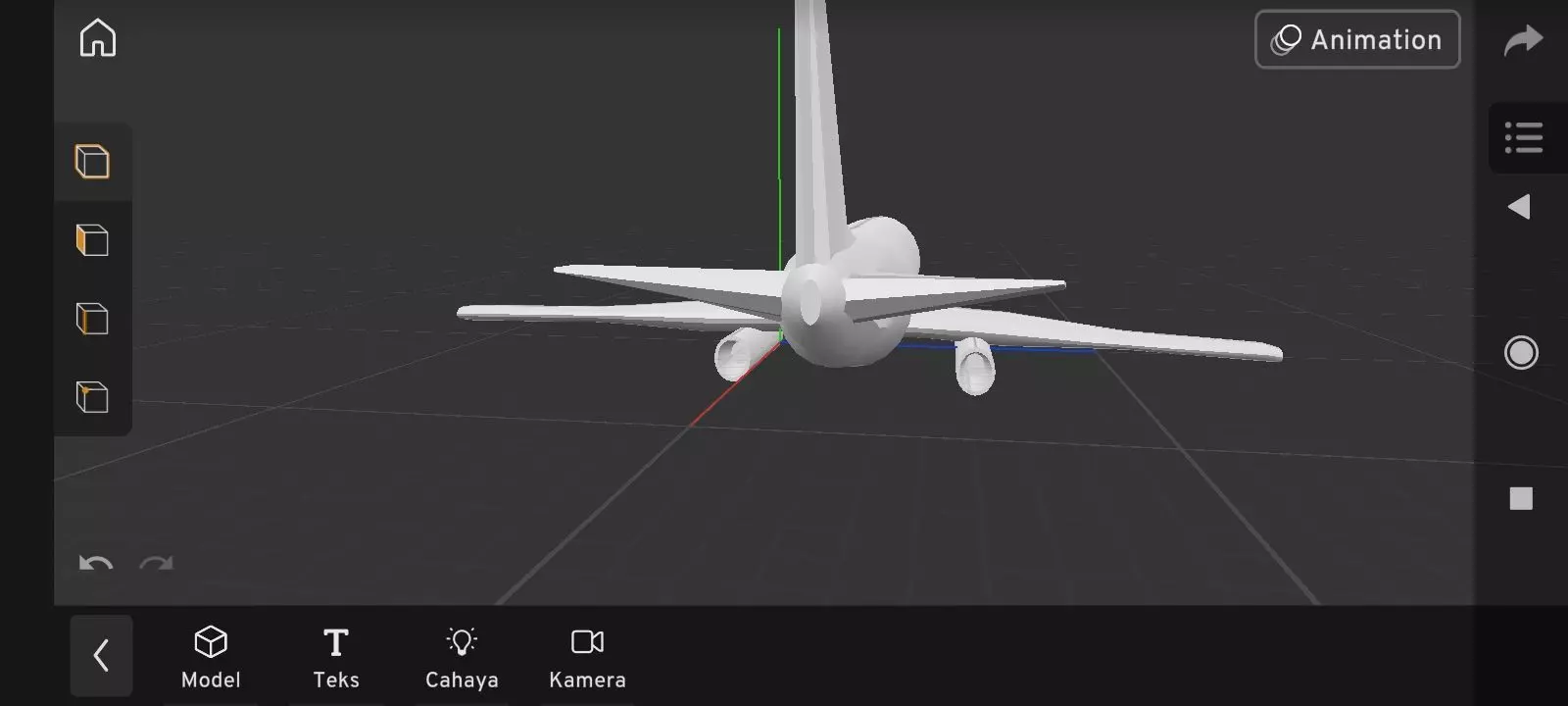 B737 200 low poly  Low-poly 3D model_2