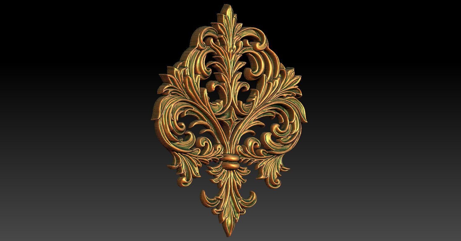 1 ace of spades pattern CNC Relief Model 3D print model_1