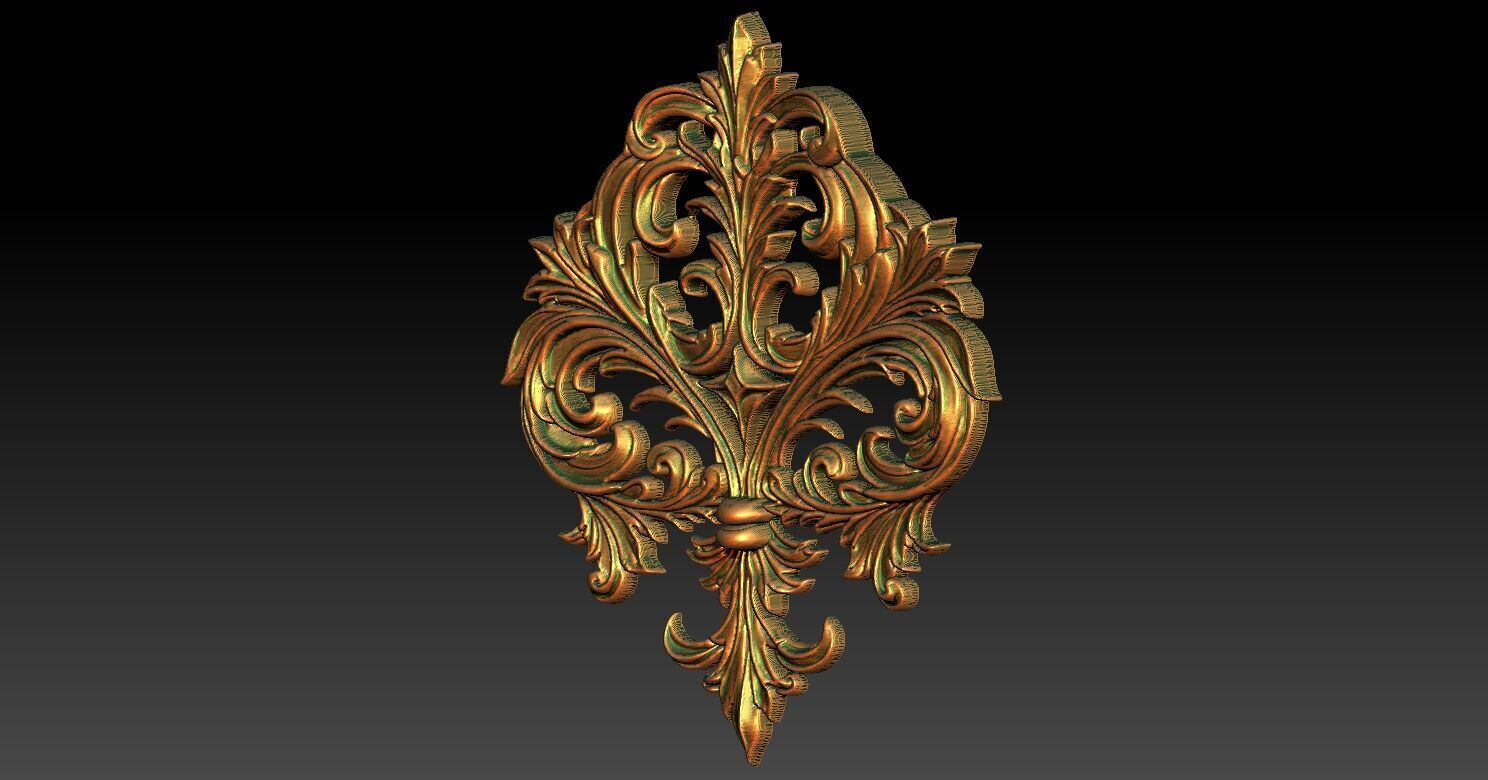 1 ace of spades pattern CNC Relief Model 3D print model_2