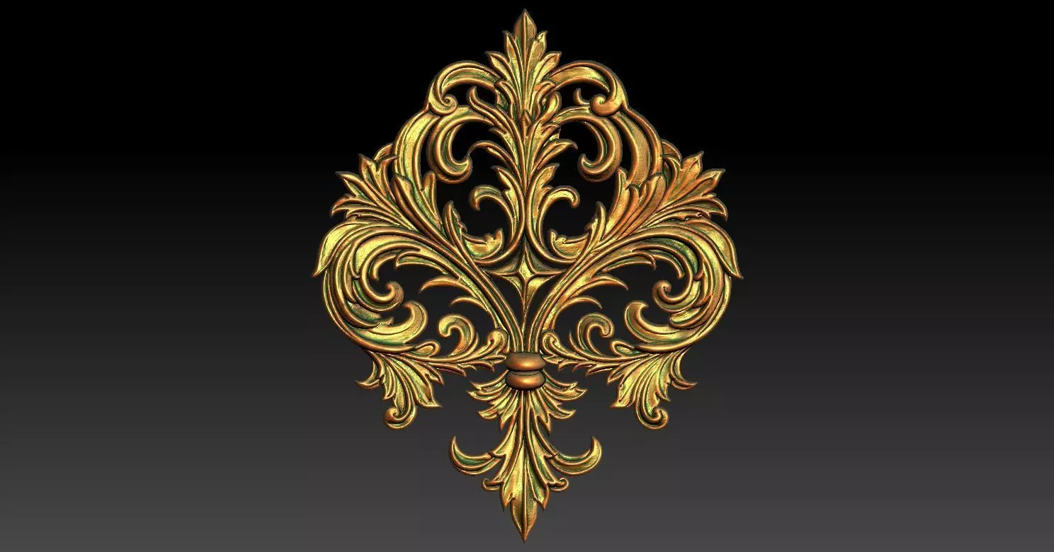 1 ace of spades pattern CNC Relief Model 3D print model_0