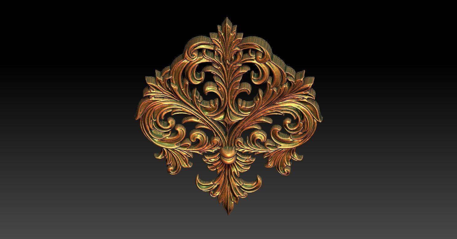 1 ace of spades pattern CNC Relief Model 3D print model_3