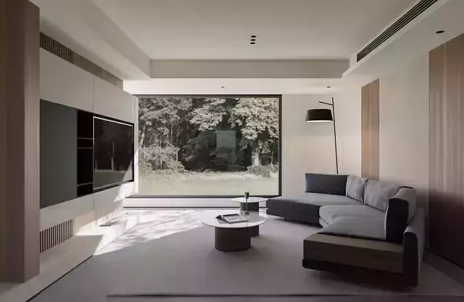 Modern living room dining room