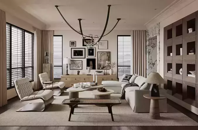 modern living room interior scenes 