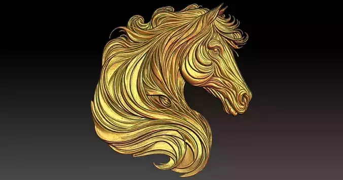 2 horse CNC Relief Model