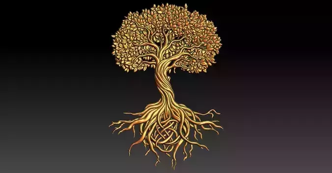 1 old tree CNC Relief Model