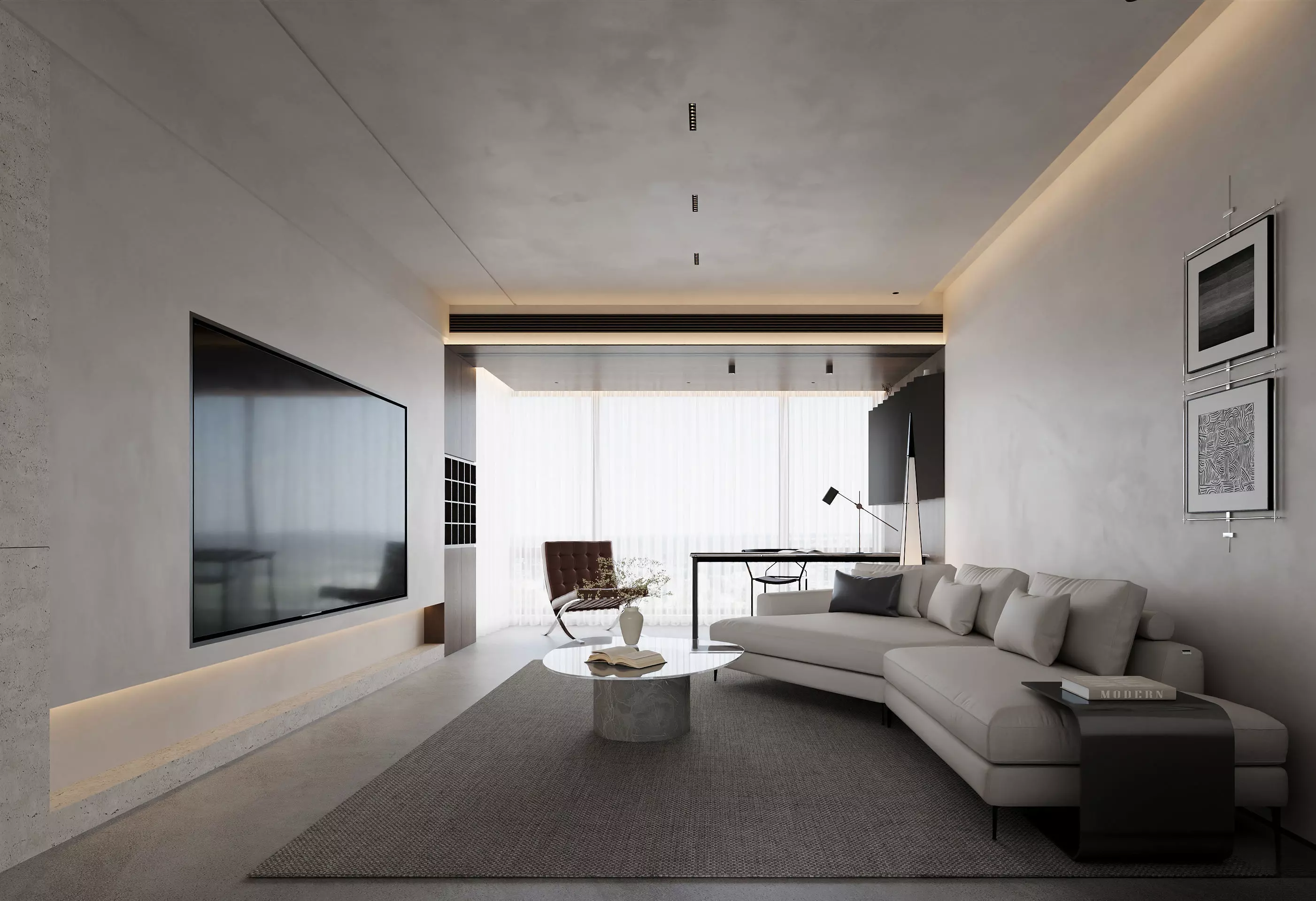 Living and dining room 3D model