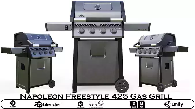 Napoleon Freestyle 425 Gas Grill Low-poly 3D model