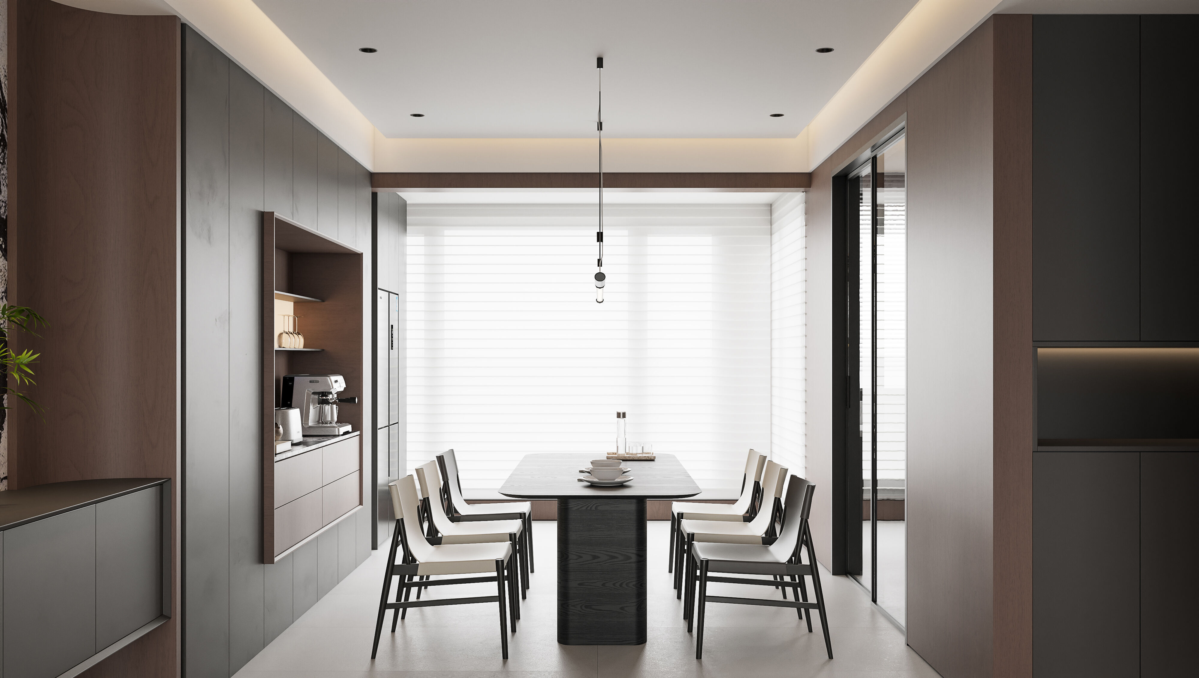 Living and dining room 3D model_6