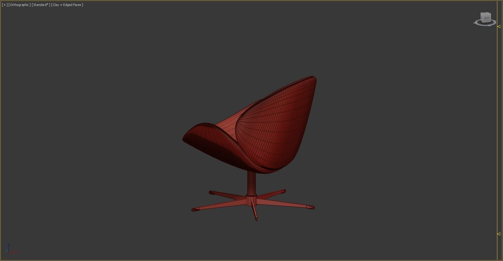 Armchair 3D print model_2