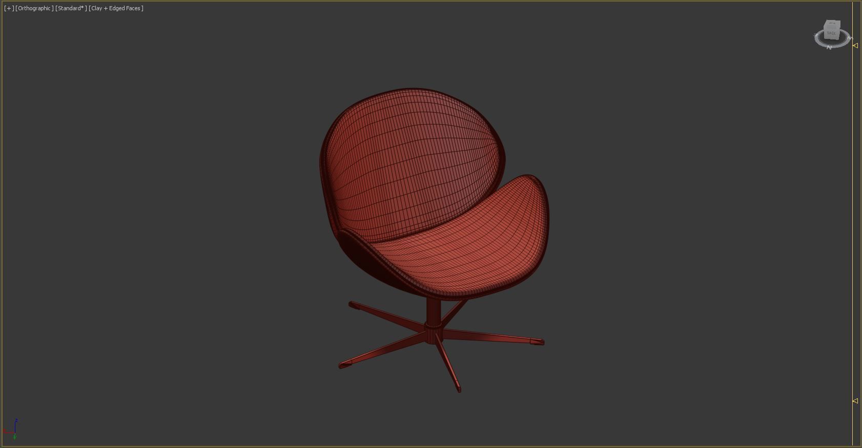 Armchair 3D print model_3
