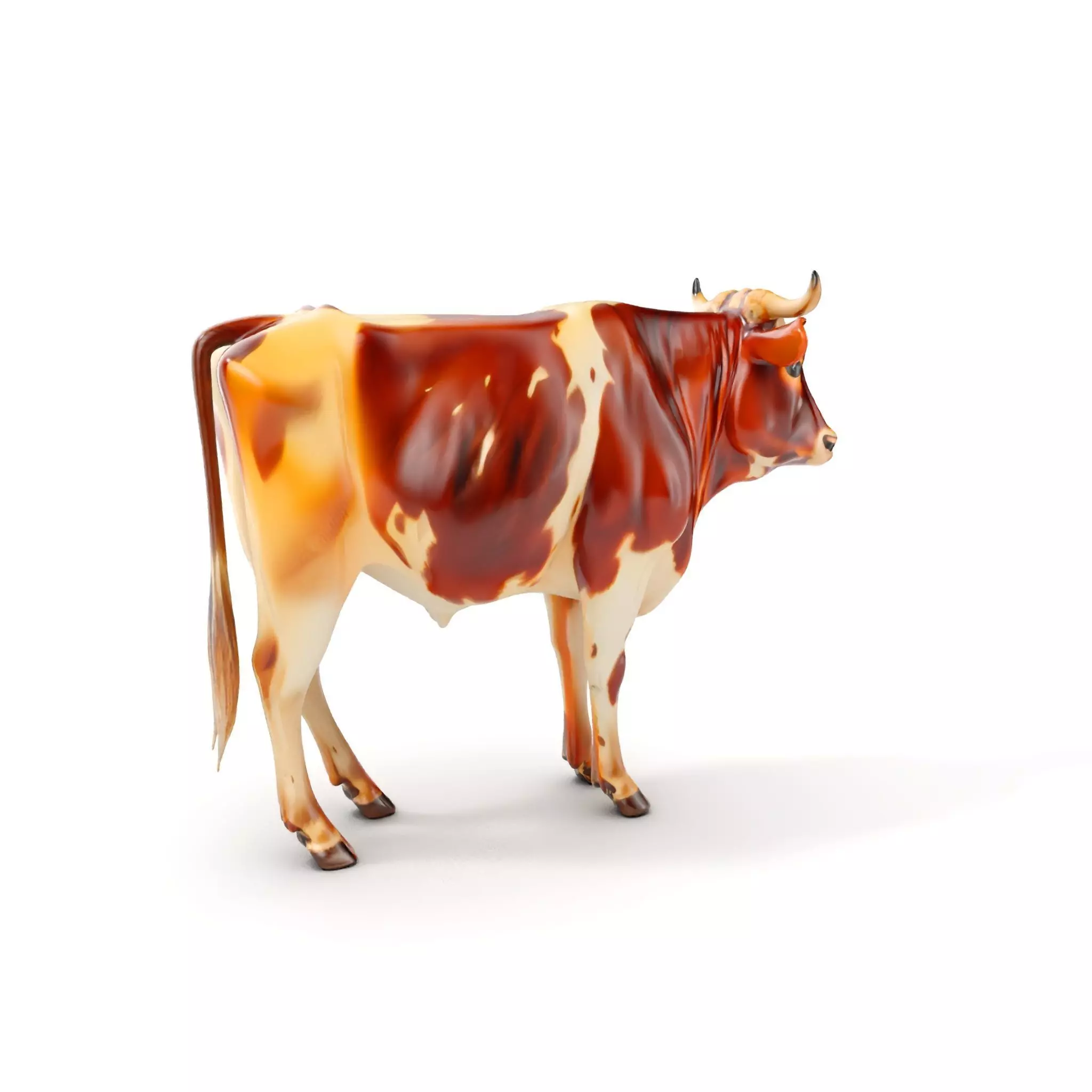 Realistic Cow model pack for animation and games Low-poly 3D model_0