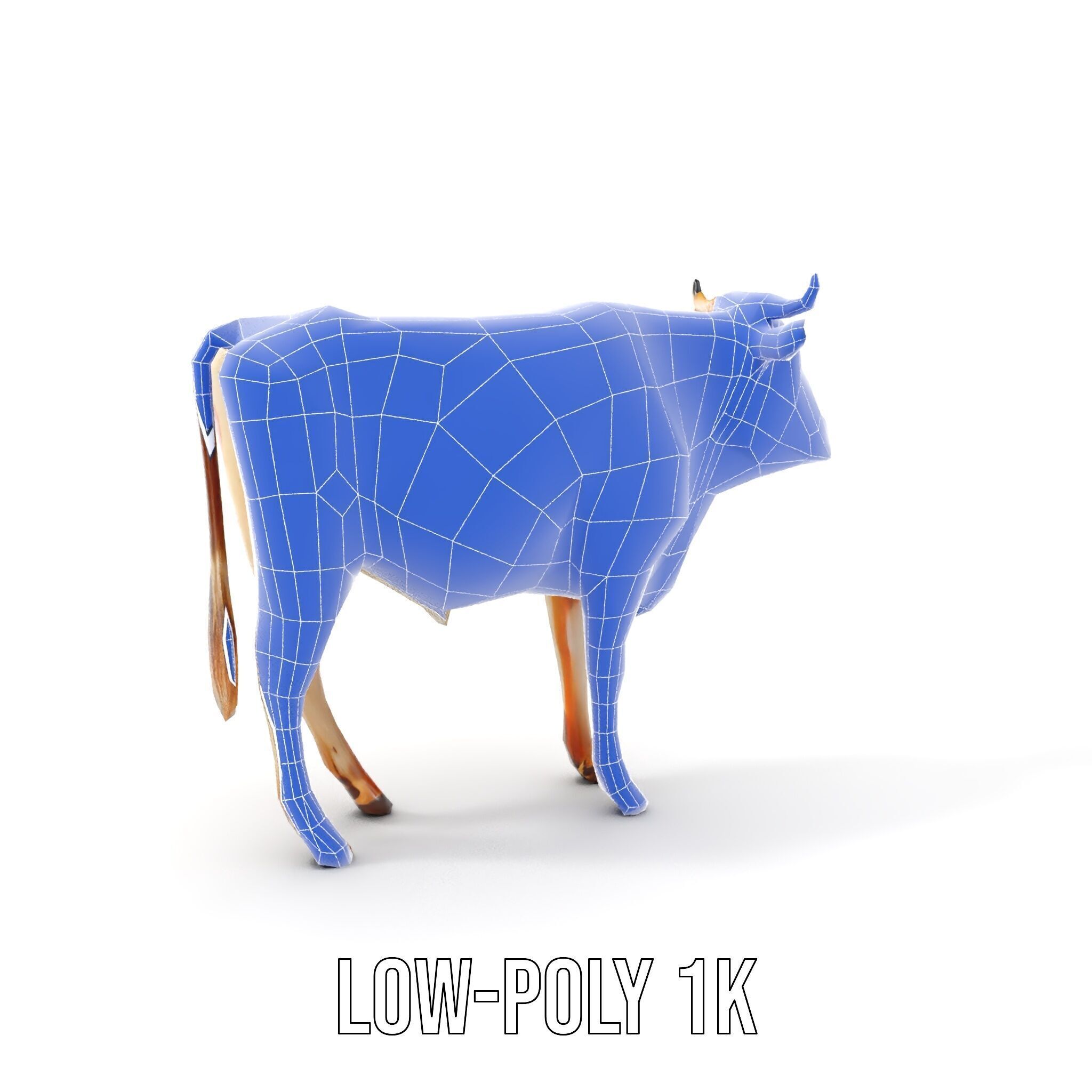 Realistic Cow model pack for animation and games Low-poly 3D model_19
