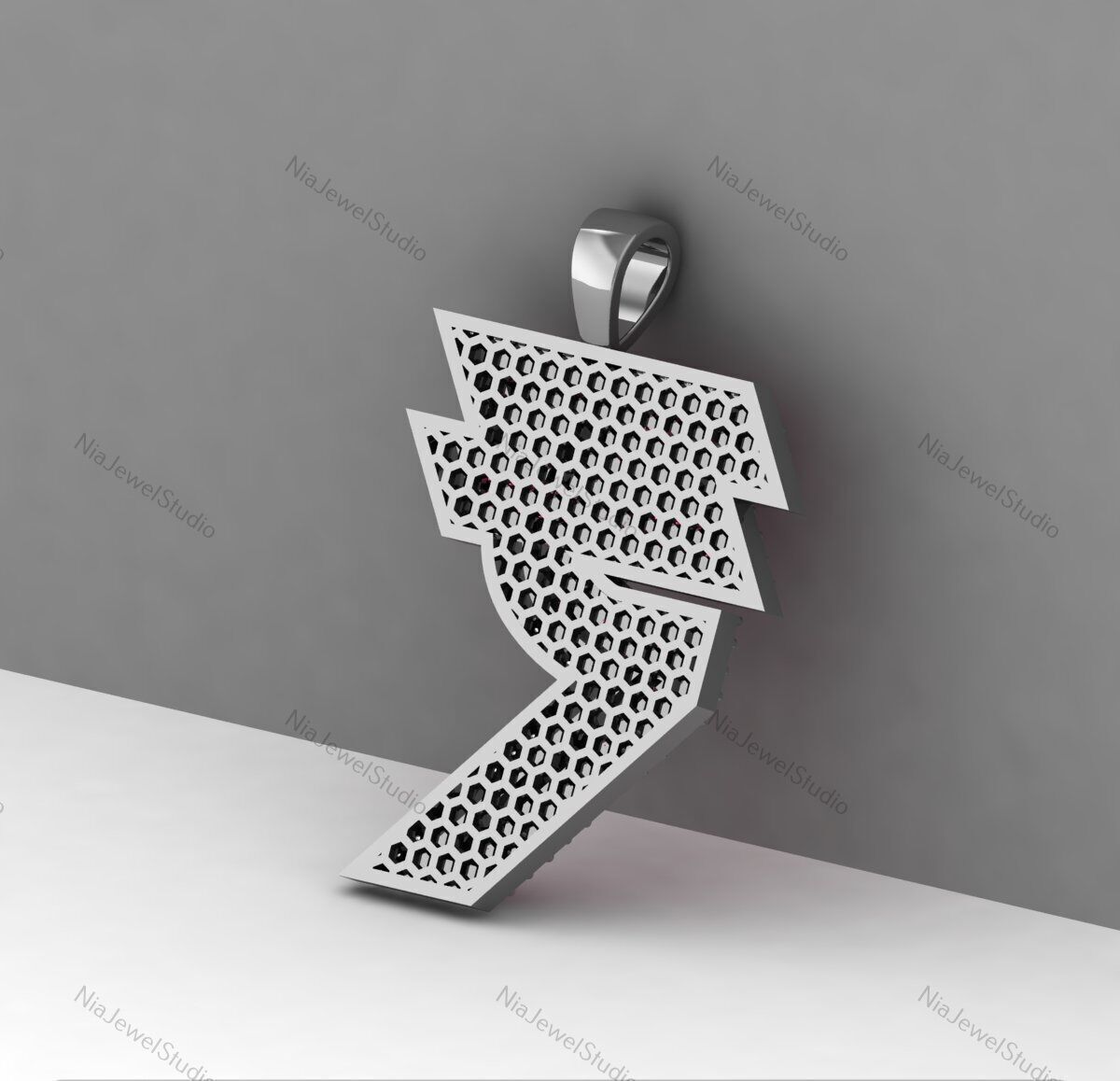 Indian Rupee Symbol Pendant-3D Jewelry Model 3D print model_2