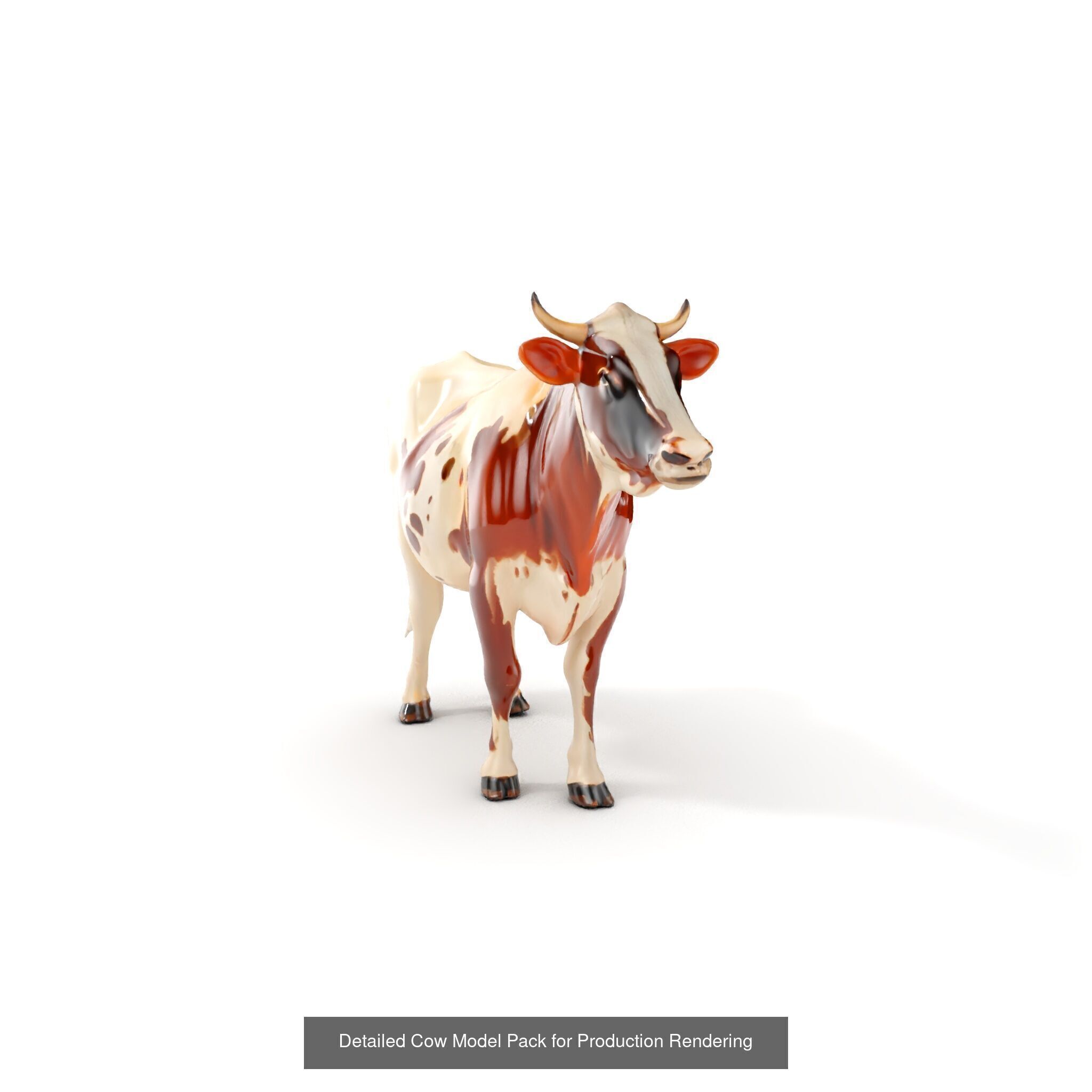 Multicolor Cow Models Pack 3D Model Collection_30