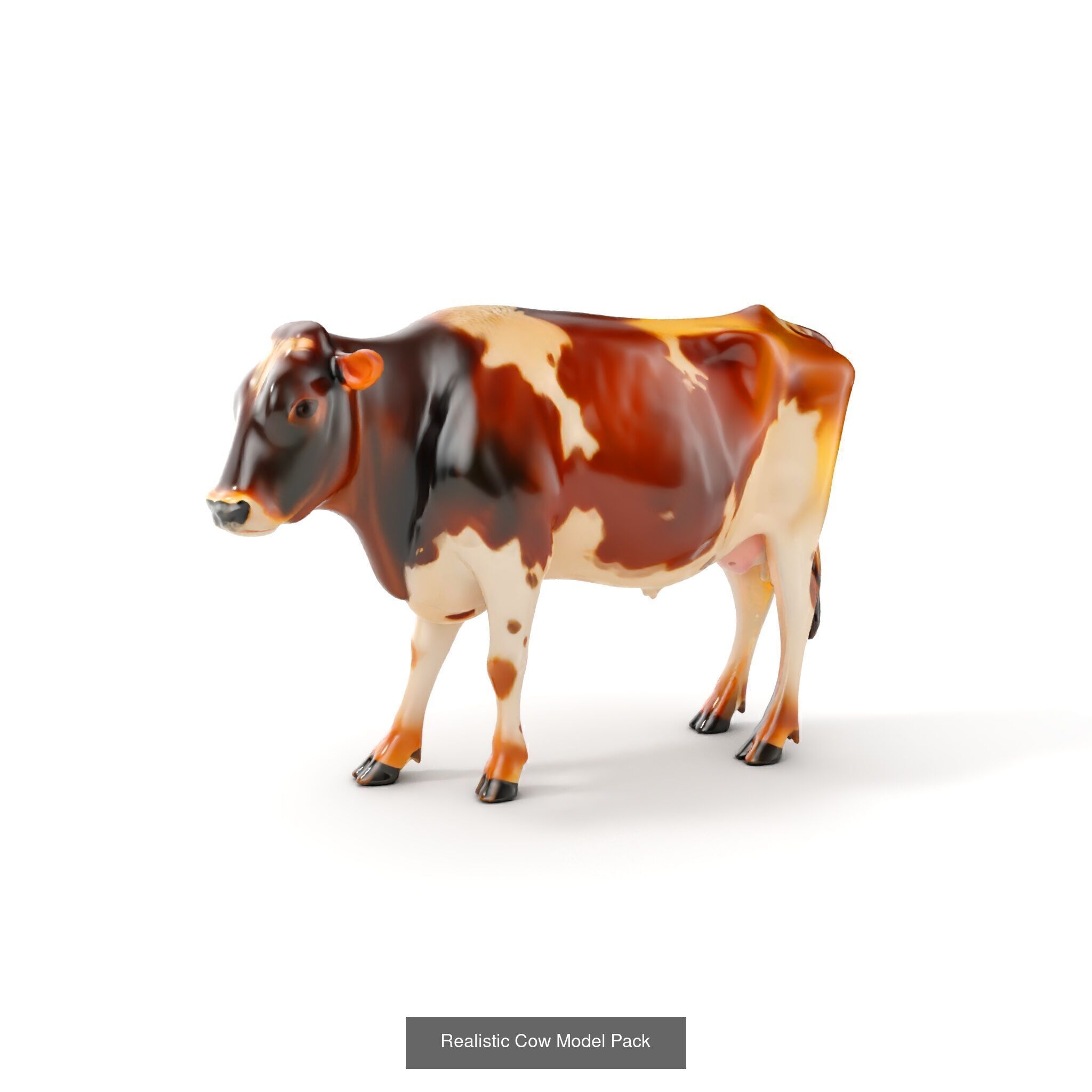Multicolor Cow Models Pack 3D Model Collection_28