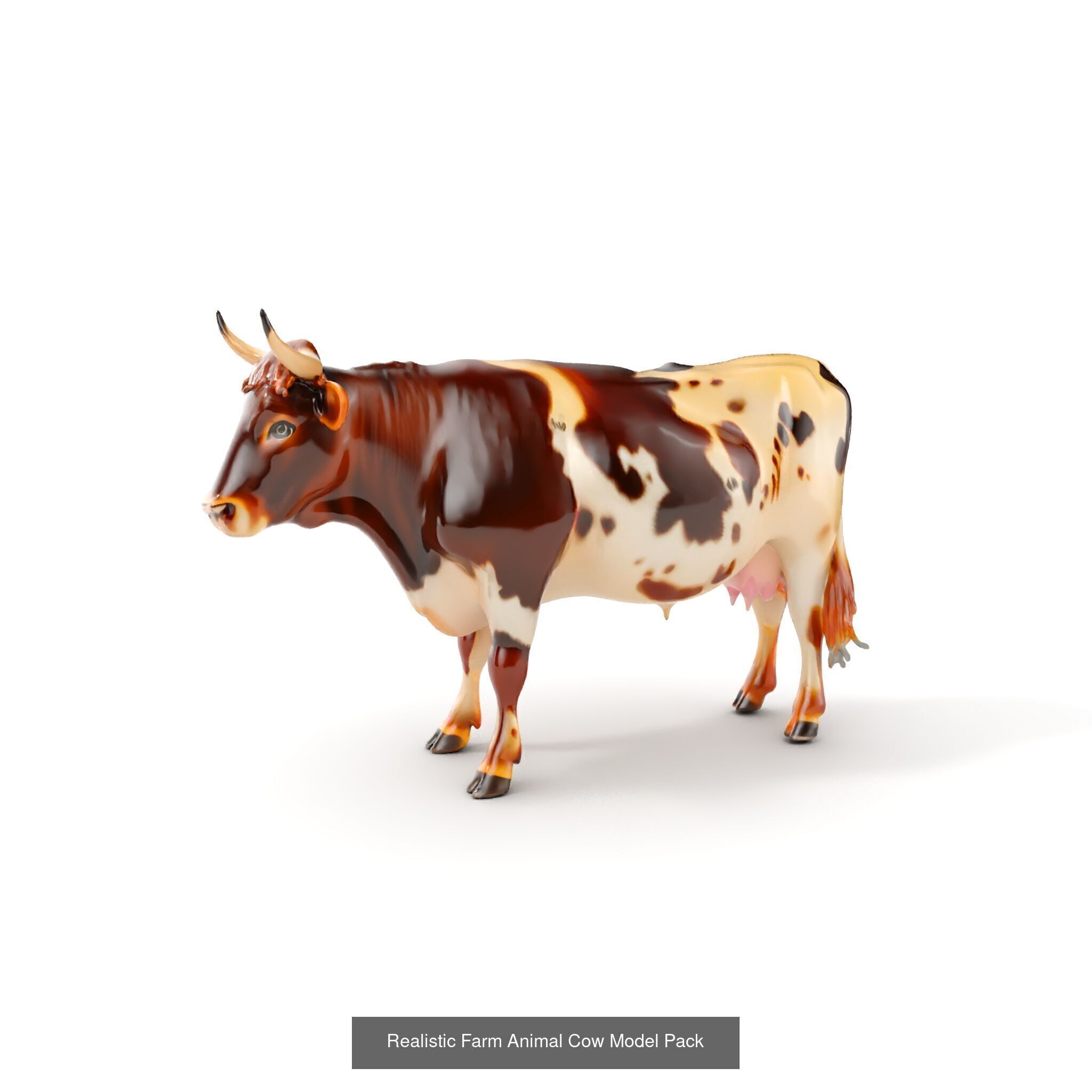 Multicolor Cow Models Pack 3D Model Collection_34
