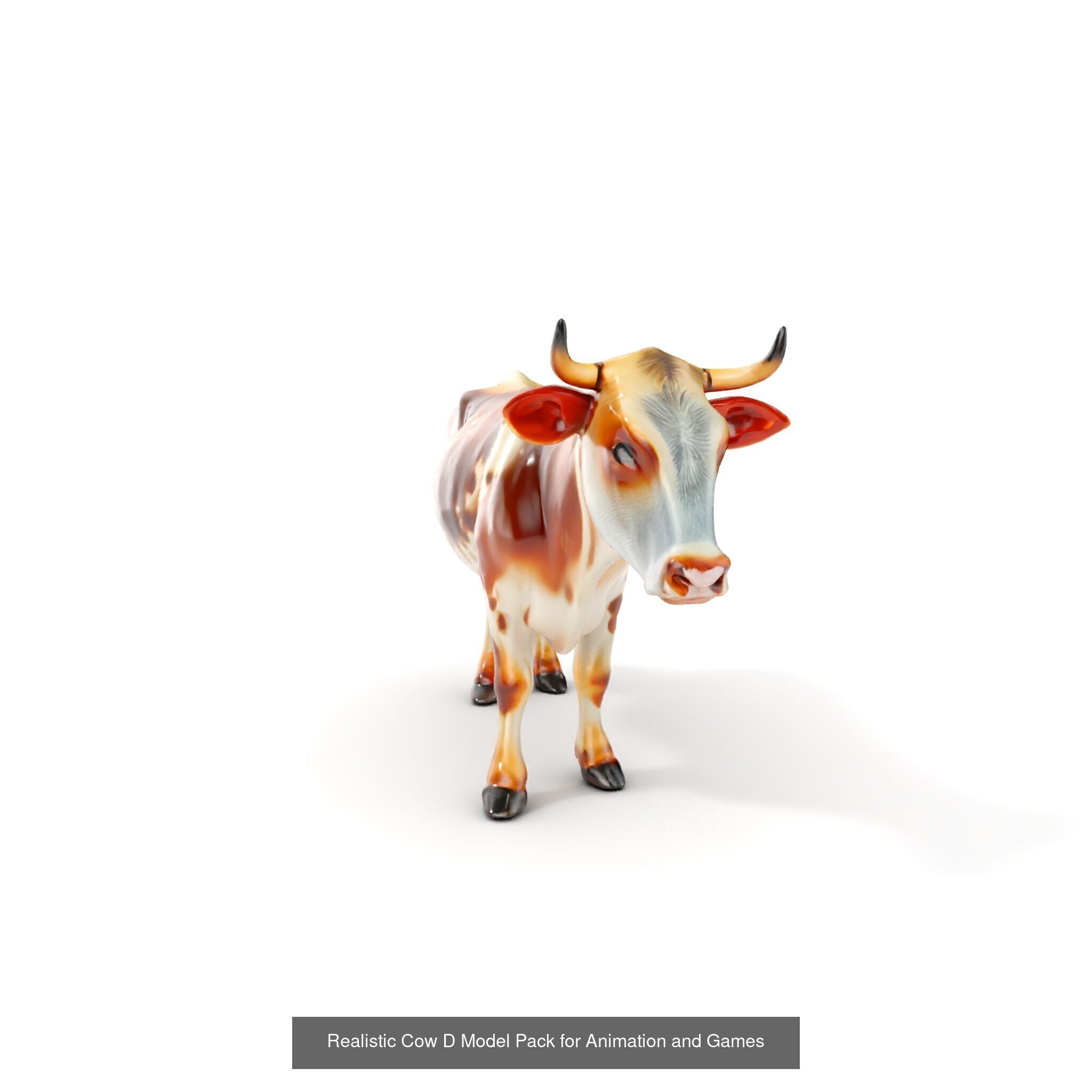 Multicolor Cow Models Pack 3D Model Collection_36