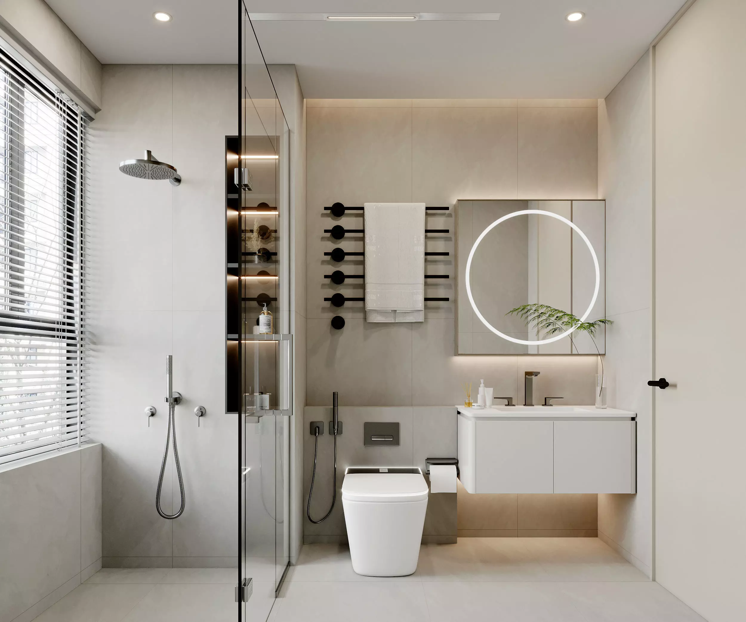 Modern bathroom 3D model_0