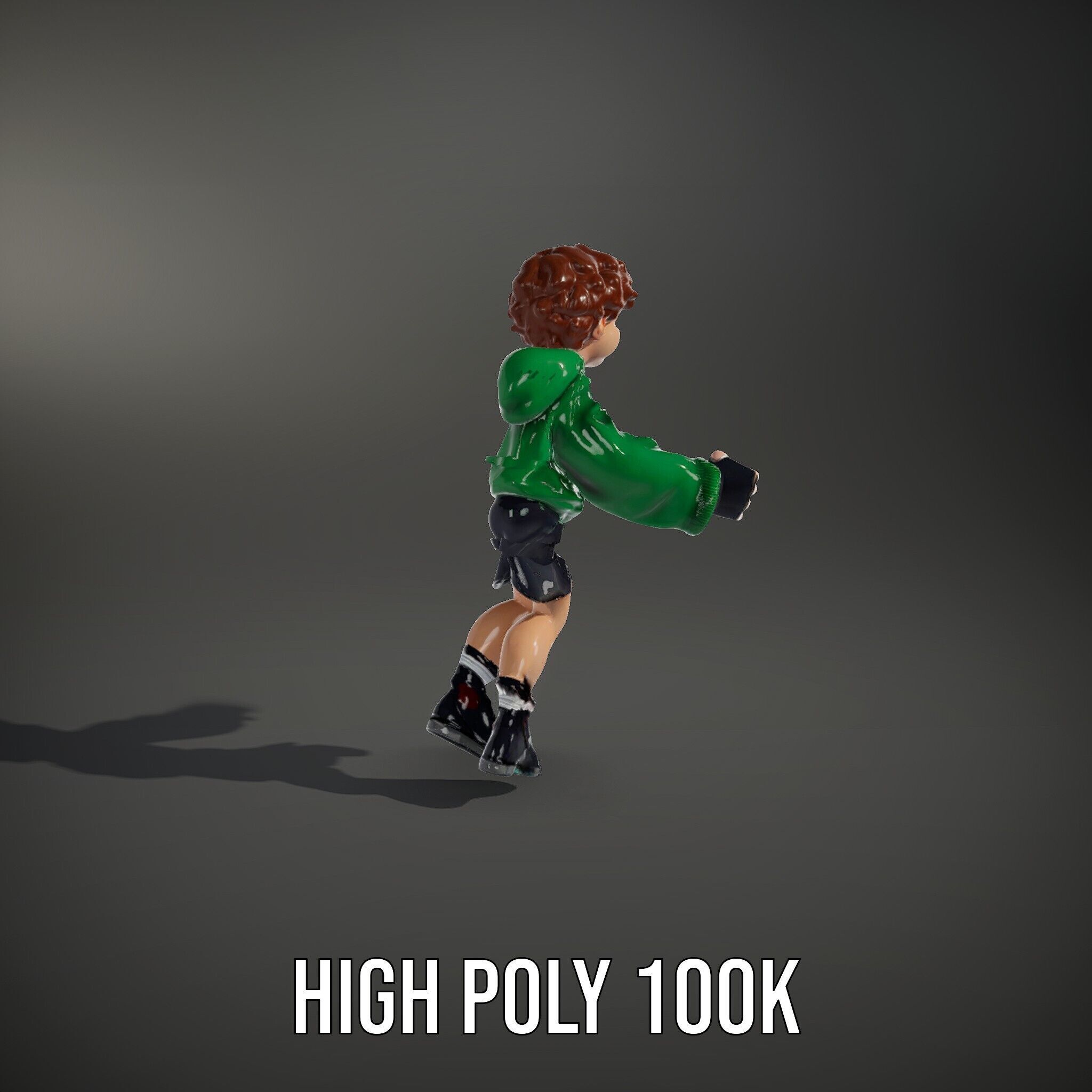 Young Boy Character Model Rigged and Animated Low-poly 3D model_9