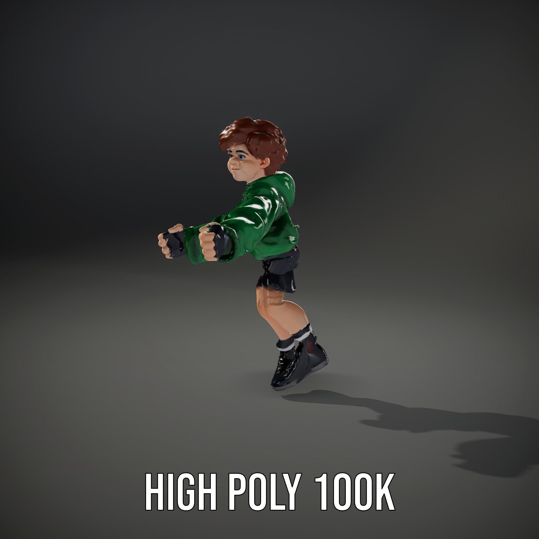 Young Boy Character Model Rigged and Animated Low-poly 3D model_12