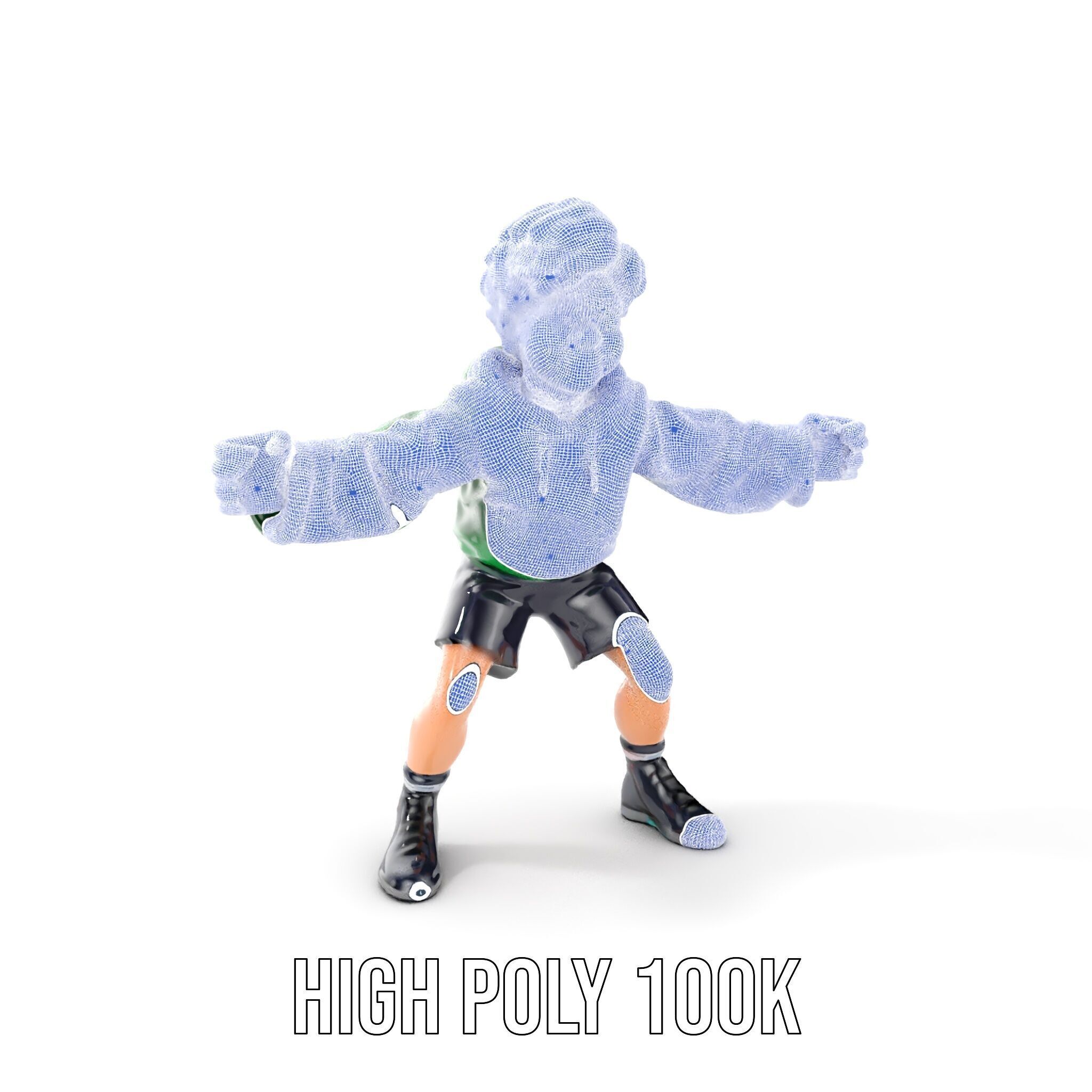 Young Boy Character Model Rigged and Animated Low-poly 3D model_5