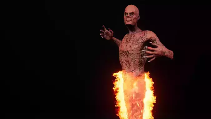 Hell ifrit slayer low-poly game engine ready 3D model Low-poly 3D model