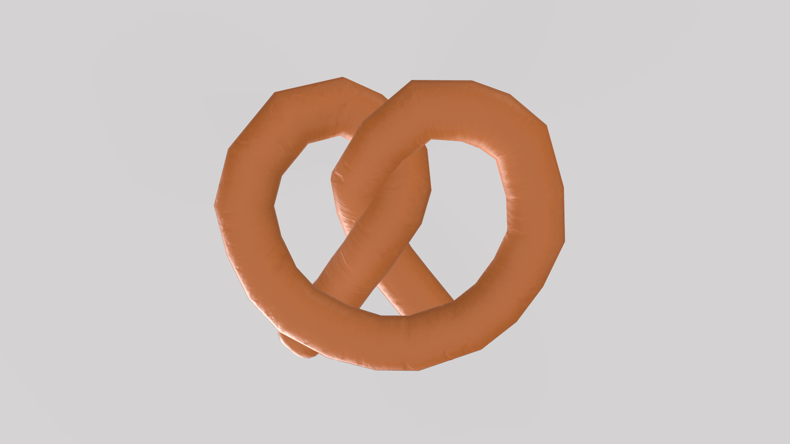 Stylized Low-Poly Pretzel Low-poly 3D model_9