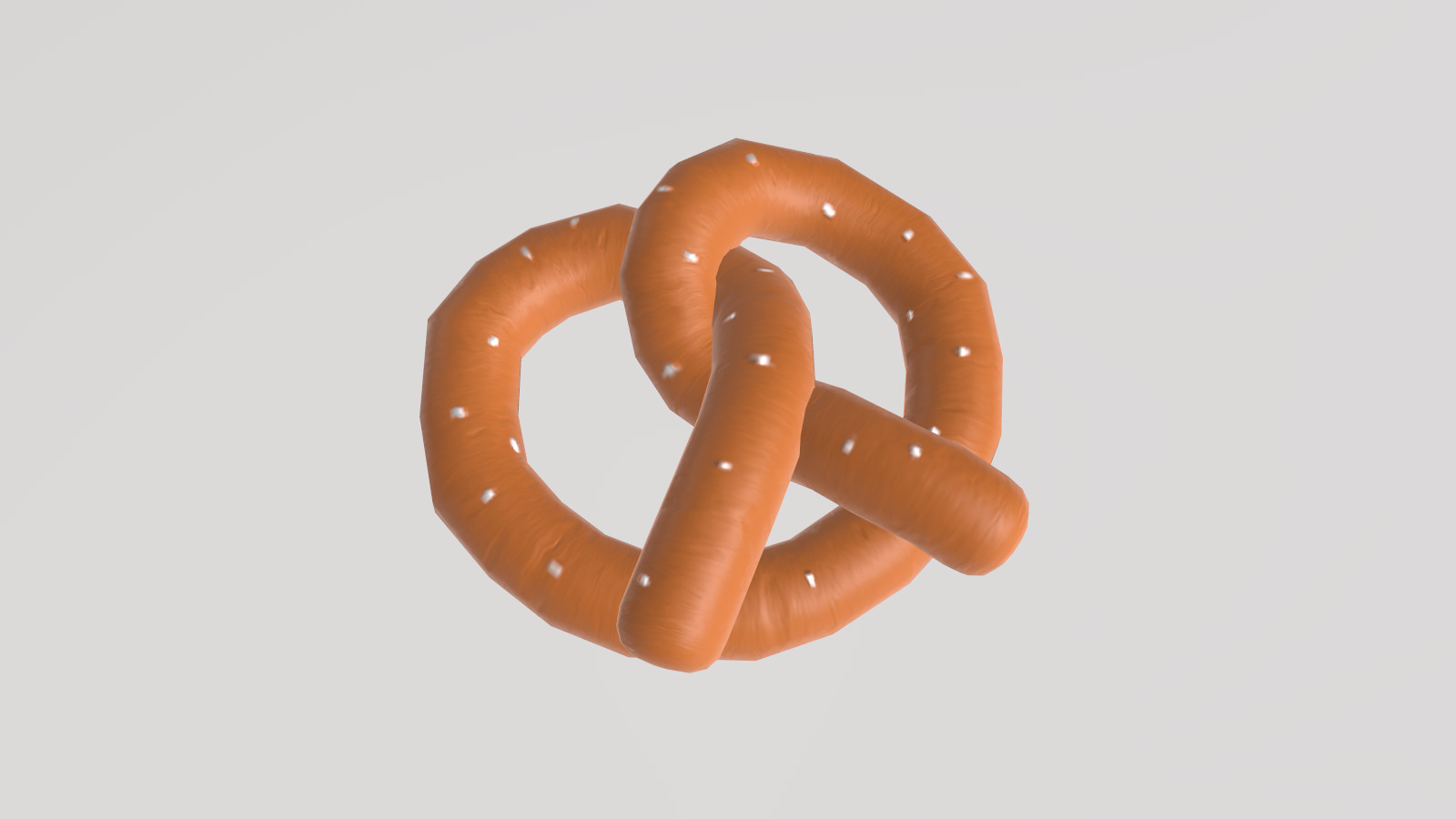 Stylized Low-Poly Pretzel Low-poly 3D model_3