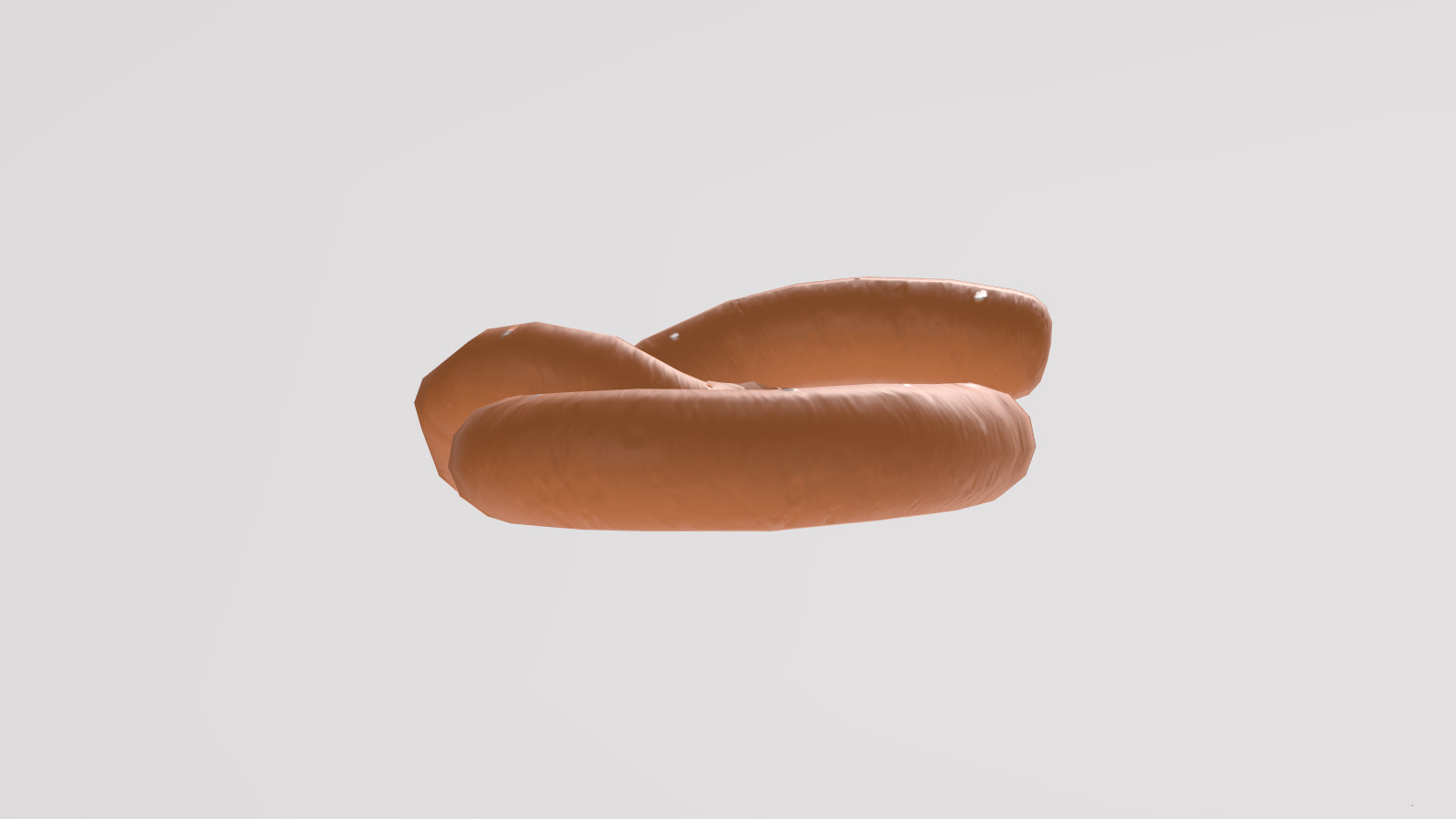 Stylized Low-Poly Pretzel Low-poly 3D model_8