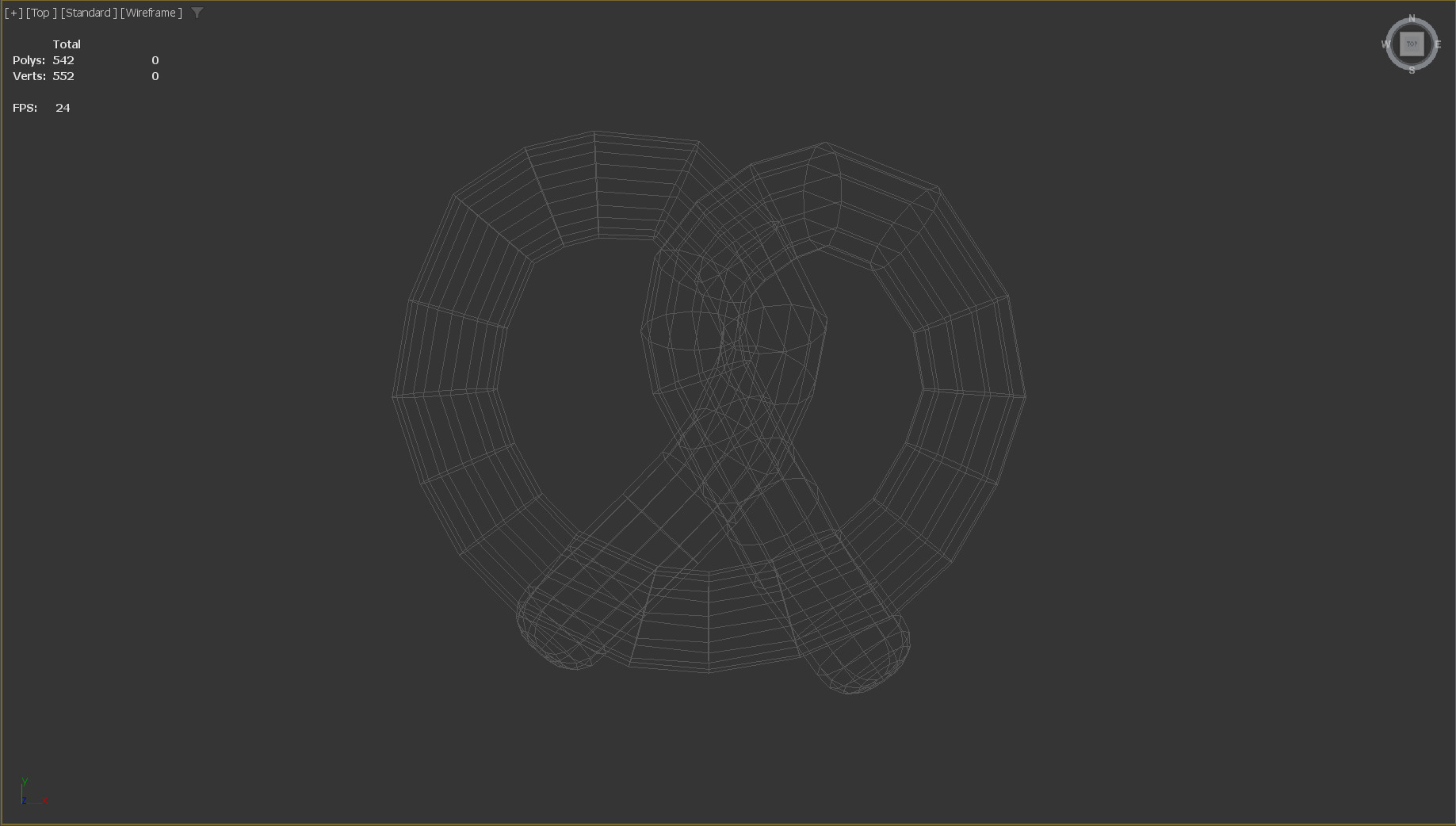 Stylized Low-Poly Pretzel Low-poly 3D model_10