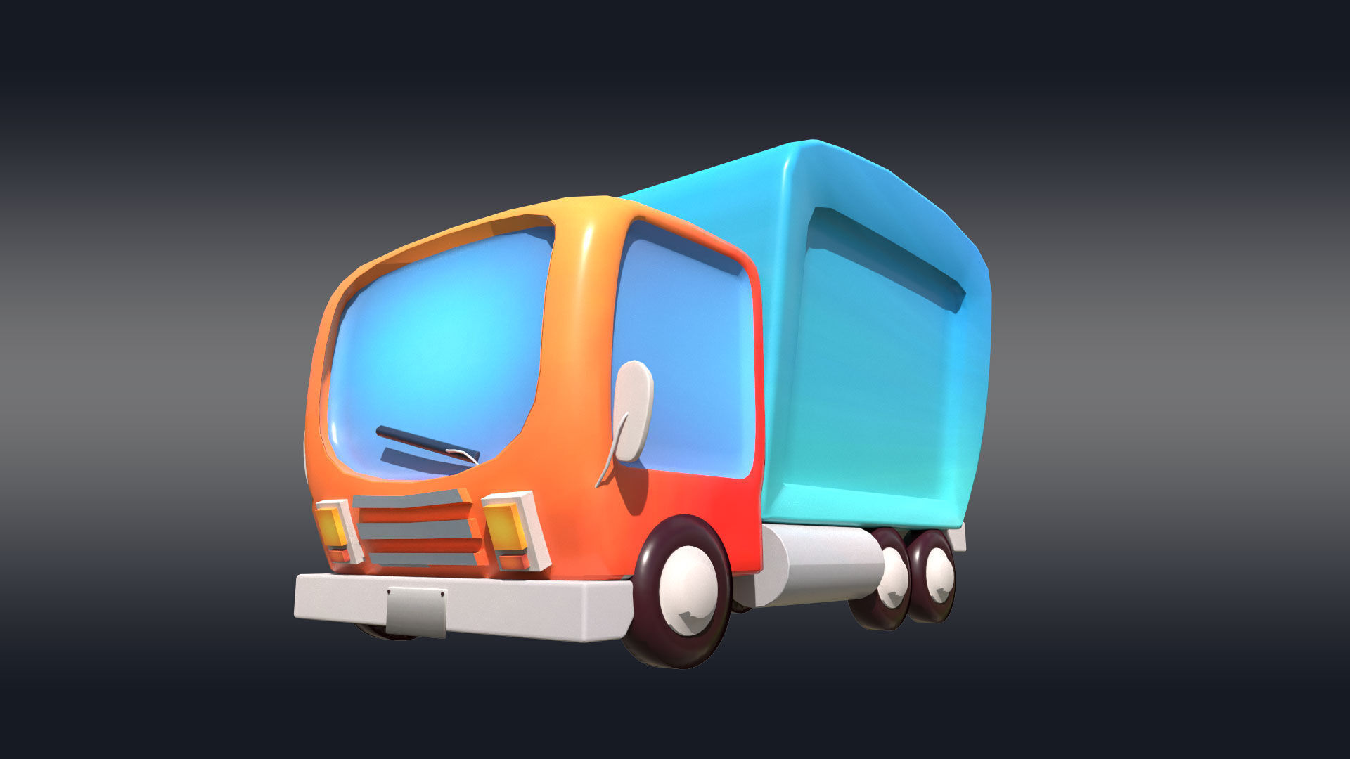 Cartoonish Vehicle Pack Low-poly 3D model_5