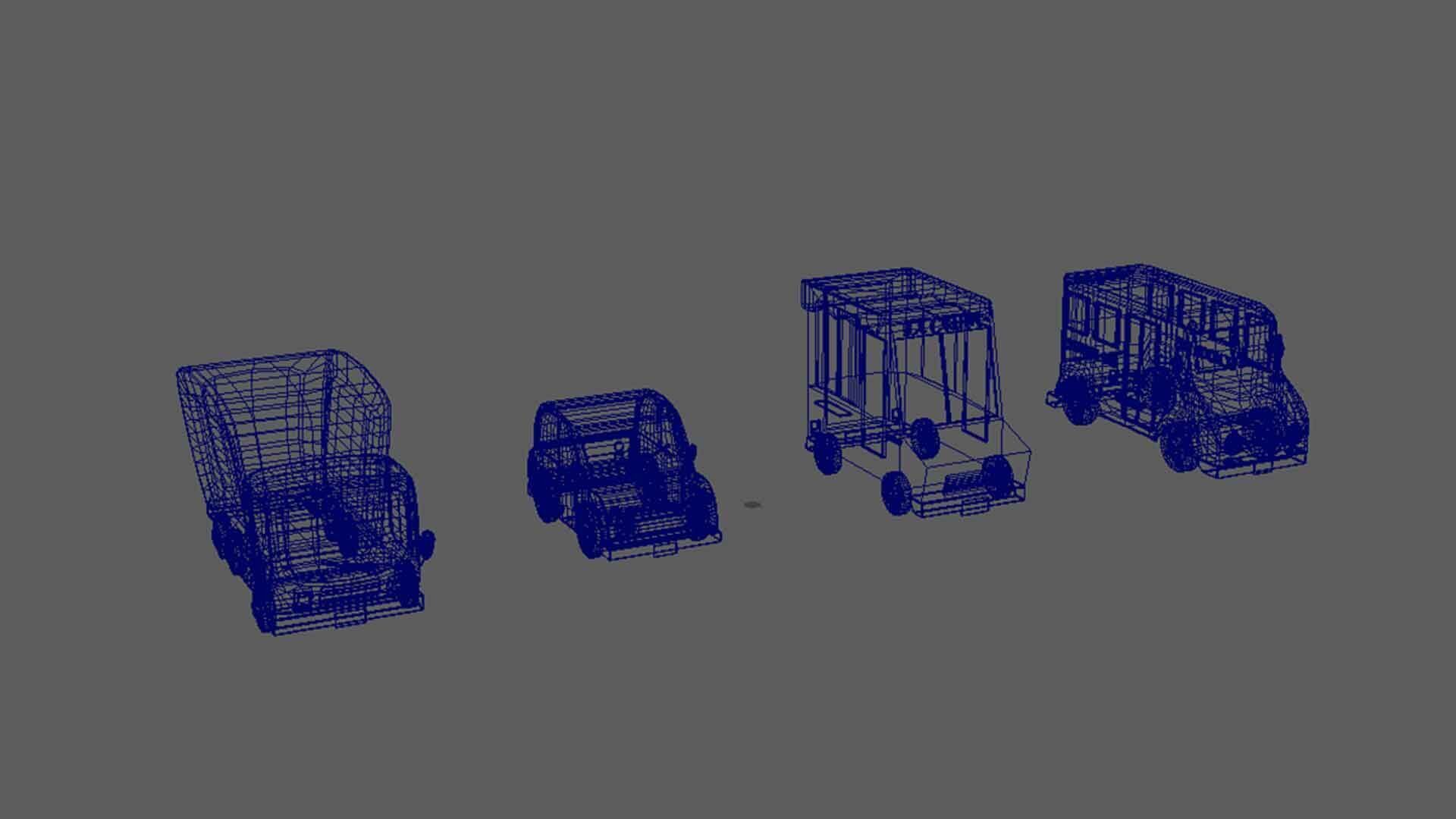 Cartoonish Vehicle Pack Low-poly 3D model_9