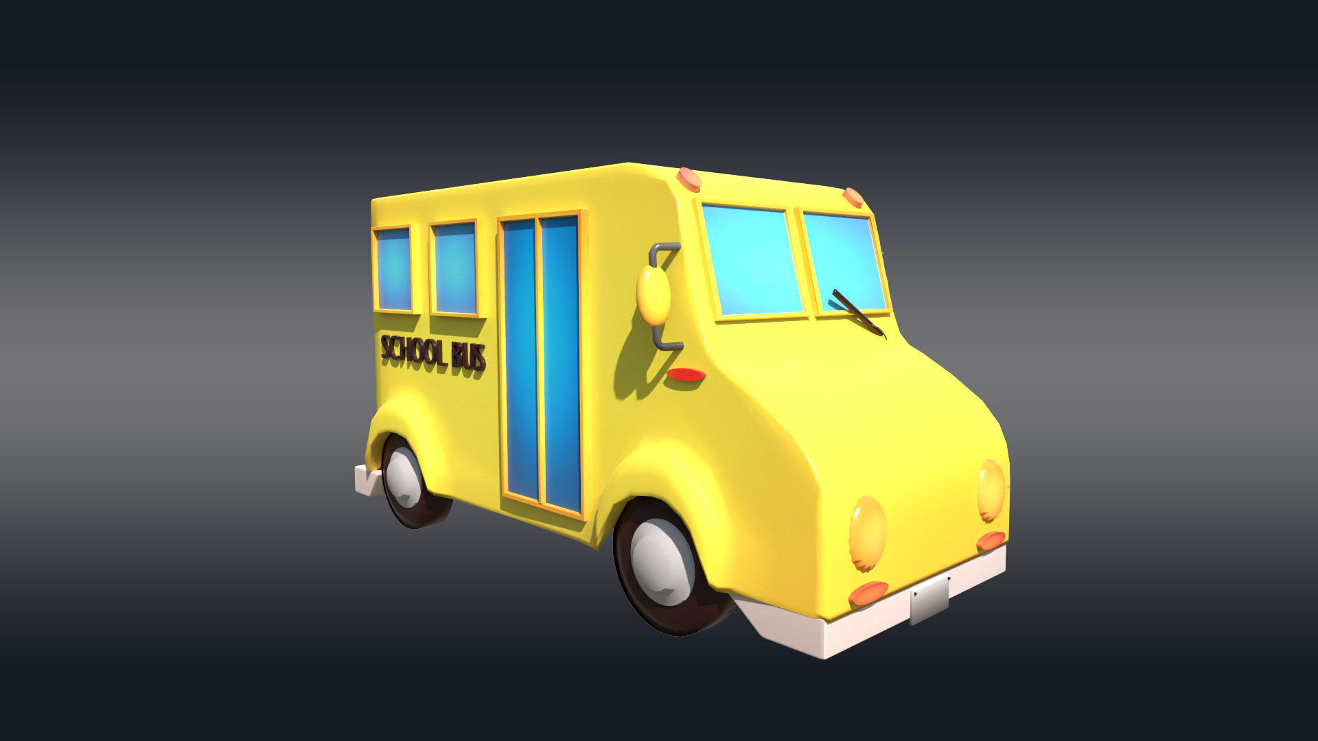 Cartoonish Vehicle Pack Low-poly 3D model_4