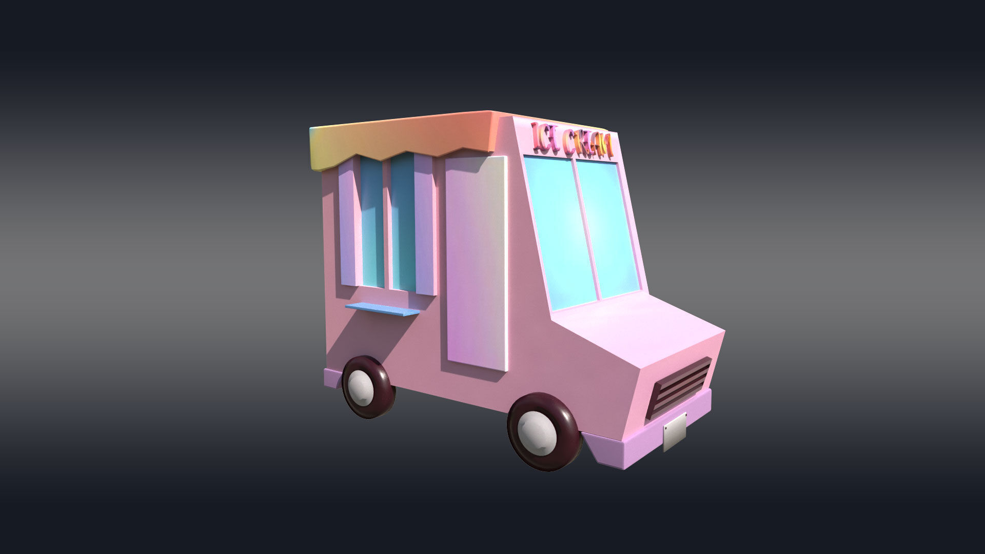 Cartoonish Vehicle Pack Low-poly 3D model_3
