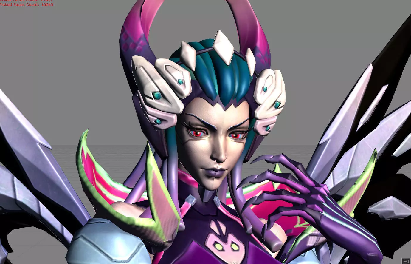 Alice Darknet Tempress Low-poly 3D model_0