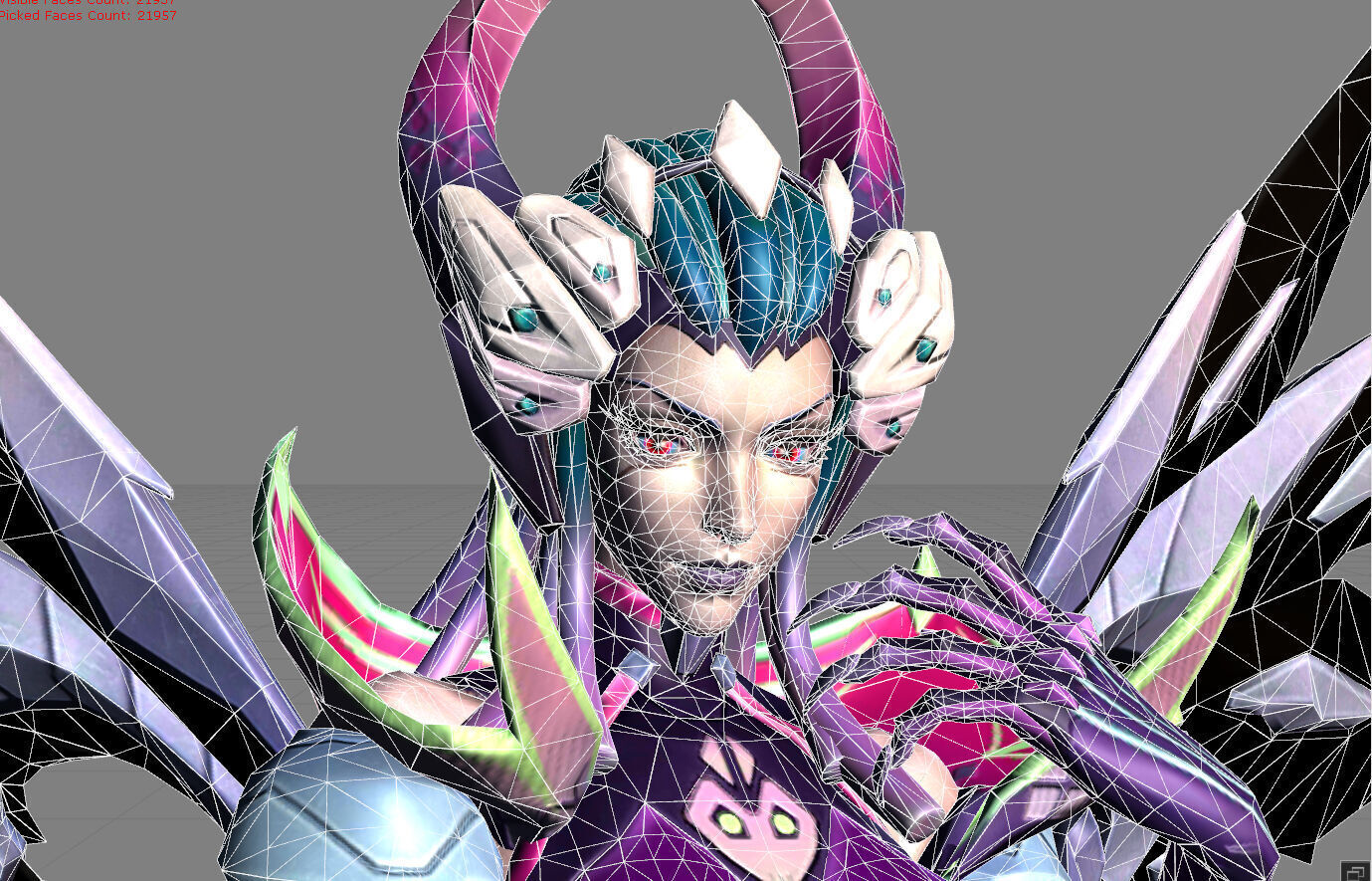 Alice Darknet Tempress Low-poly 3D model_5