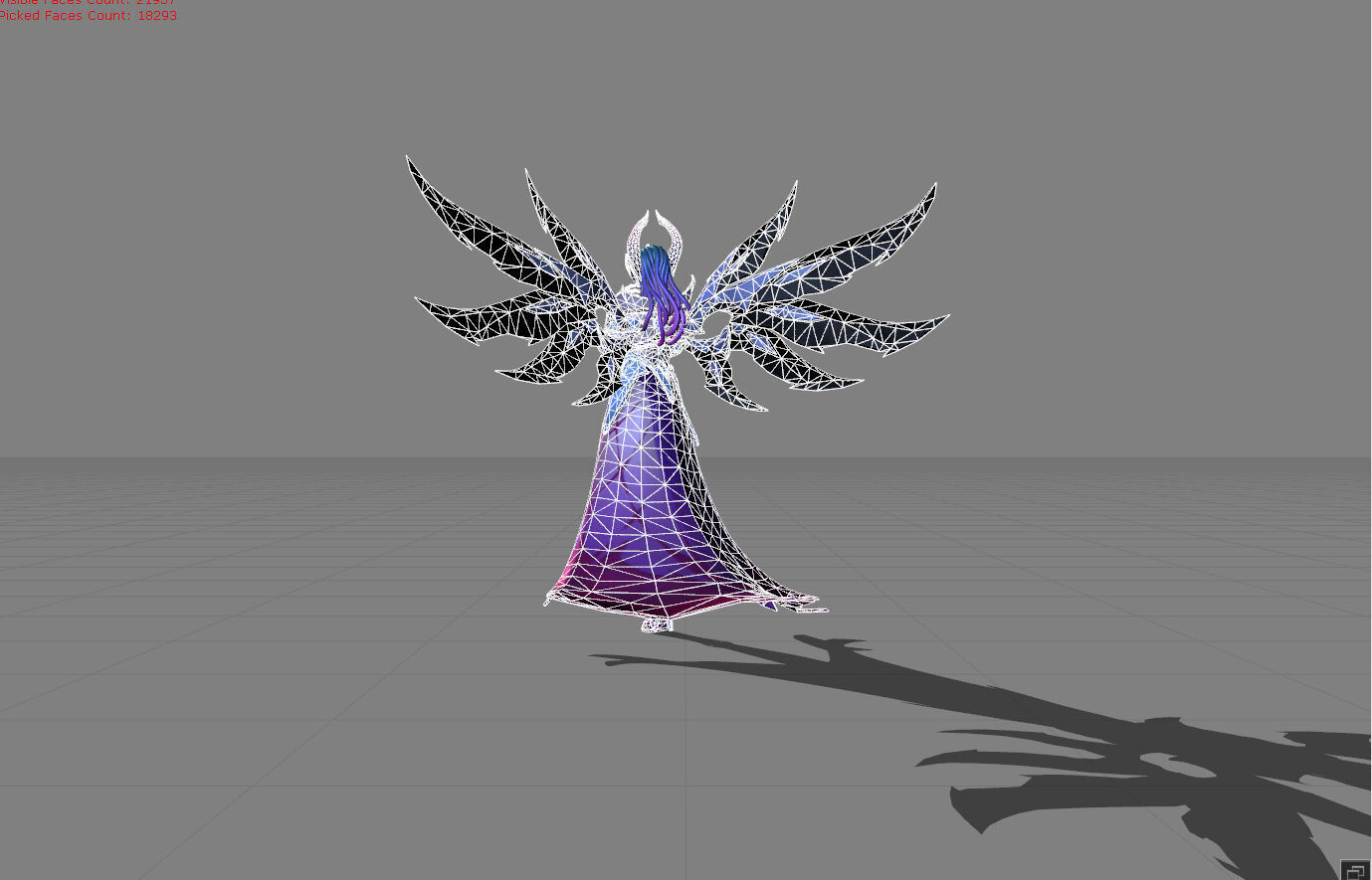 Alice Darknet Tempress Low-poly 3D model_9